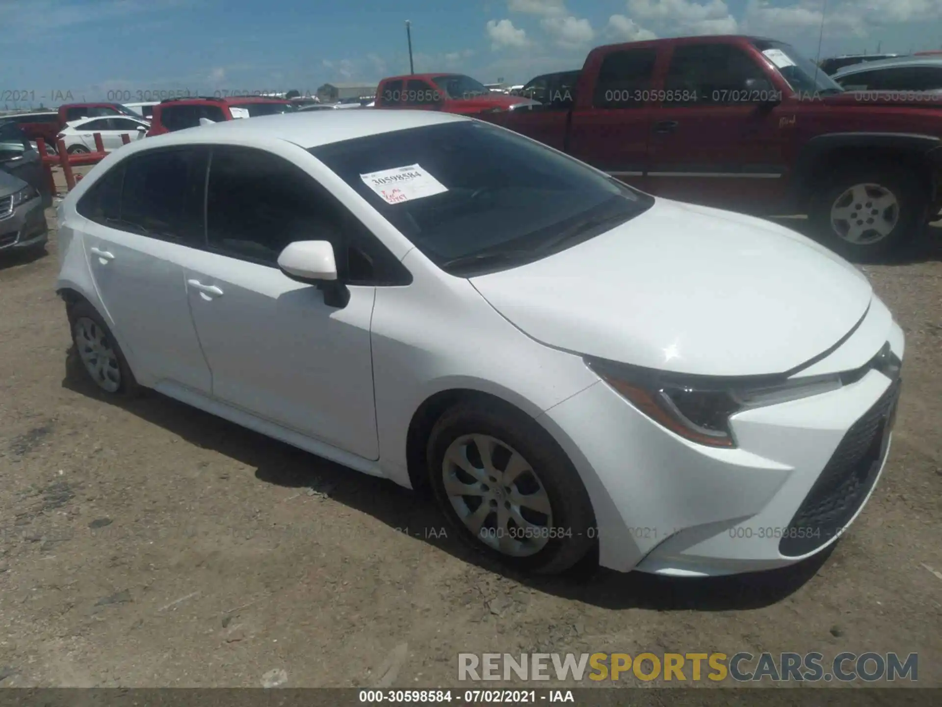 1 Photograph of a damaged car 5YFEPRAE3LP141915 TOYOTA COROLLA 2020