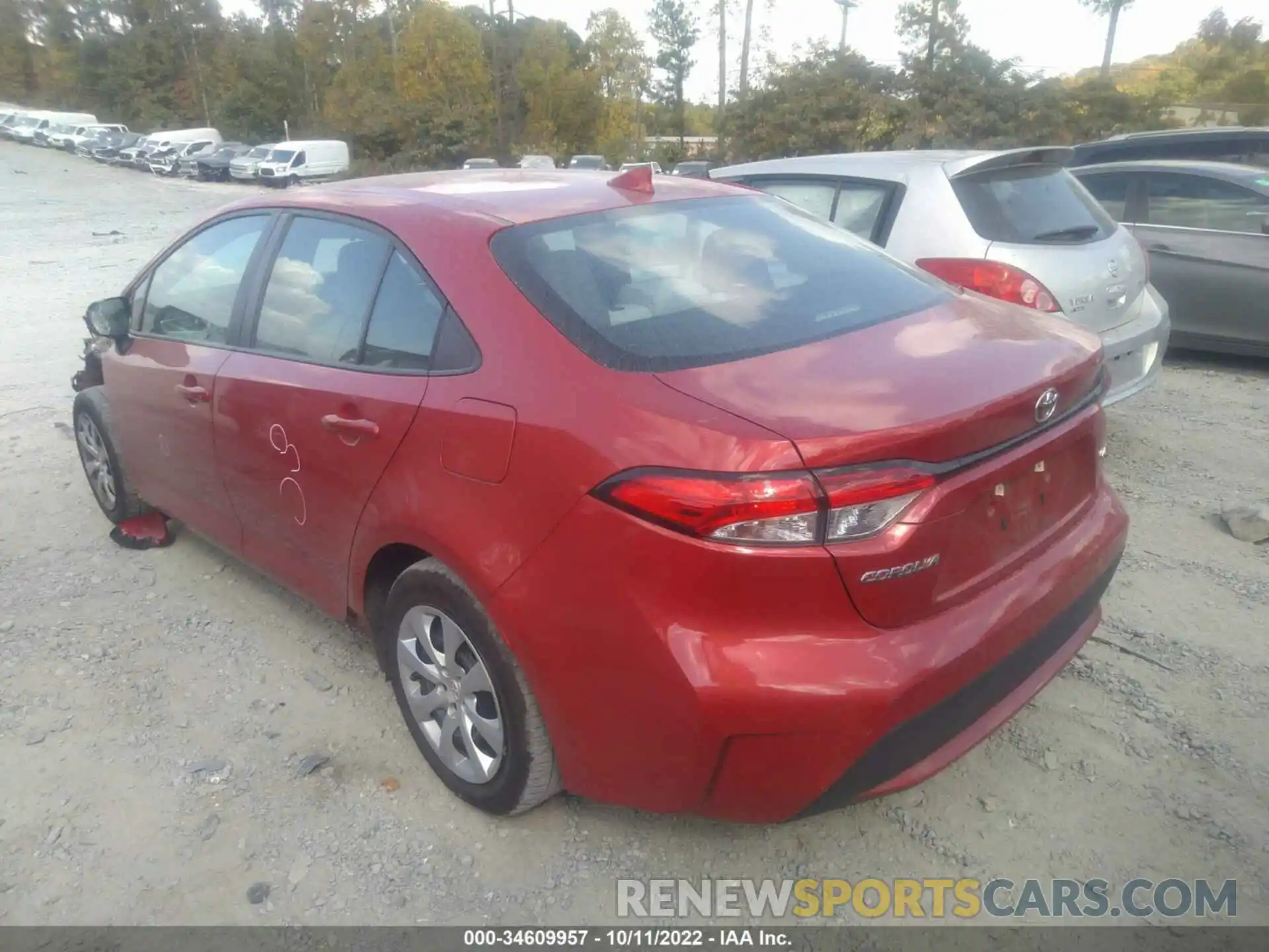 3 Photograph of a damaged car 5YFEPRAE3LP143261 TOYOTA COROLLA 2020