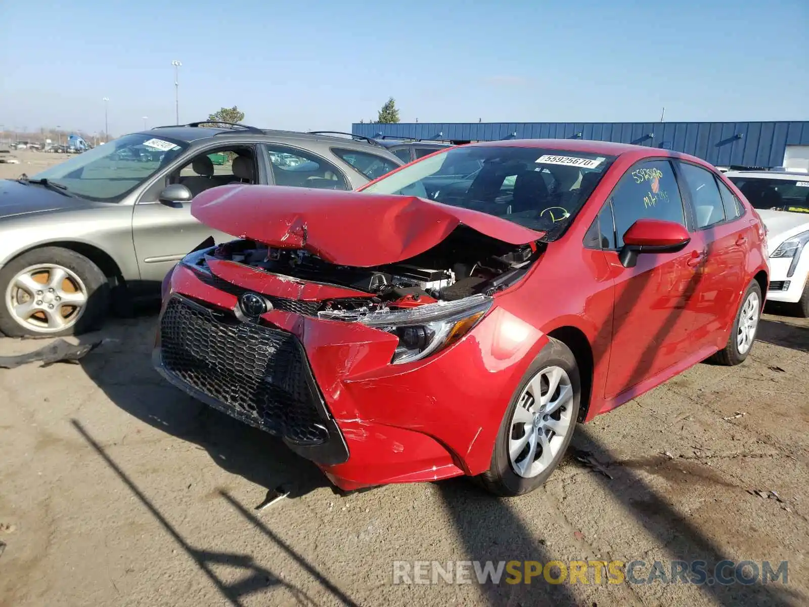 2 Photograph of a damaged car 5YFEPRAE3LP144295 TOYOTA COROLLA 2020