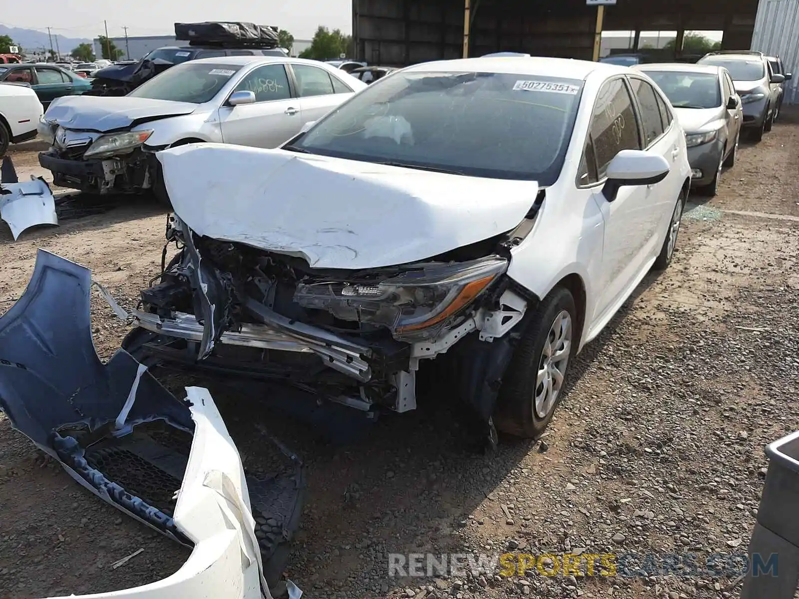 2 Photograph of a damaged car 5YFEPRAE3LP144636 TOYOTA COROLLA 2020