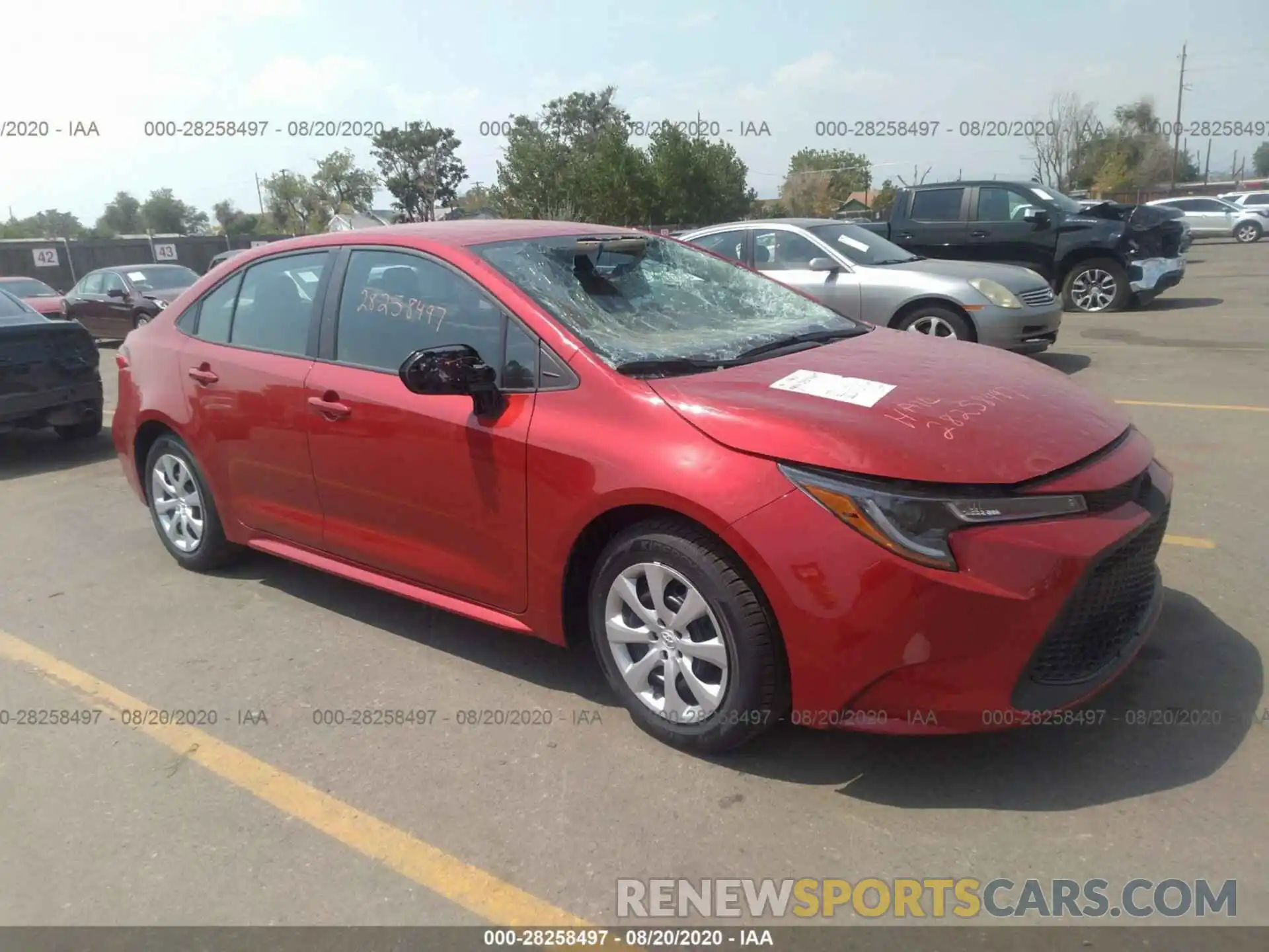 1 Photograph of a damaged car 5YFEPRAE3LP144765 TOYOTA COROLLA 2020