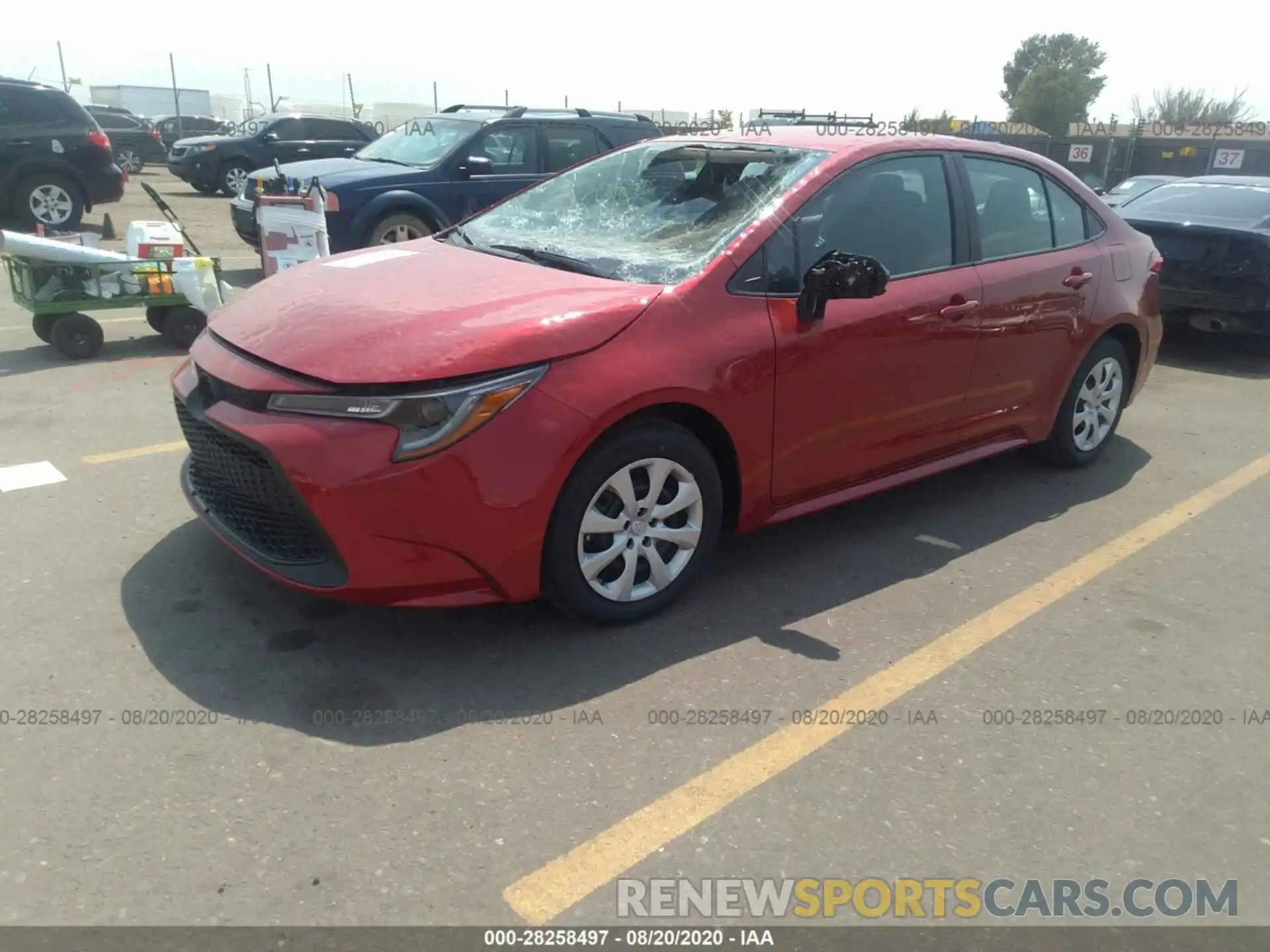 2 Photograph of a damaged car 5YFEPRAE3LP144765 TOYOTA COROLLA 2020