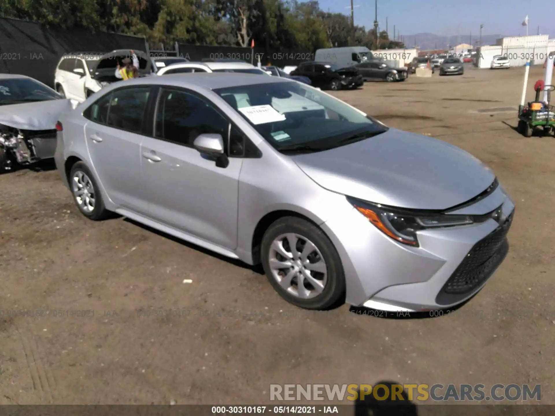 1 Photograph of a damaged car 5YFEPRAE4LP005048 TOYOTA COROLLA 2020