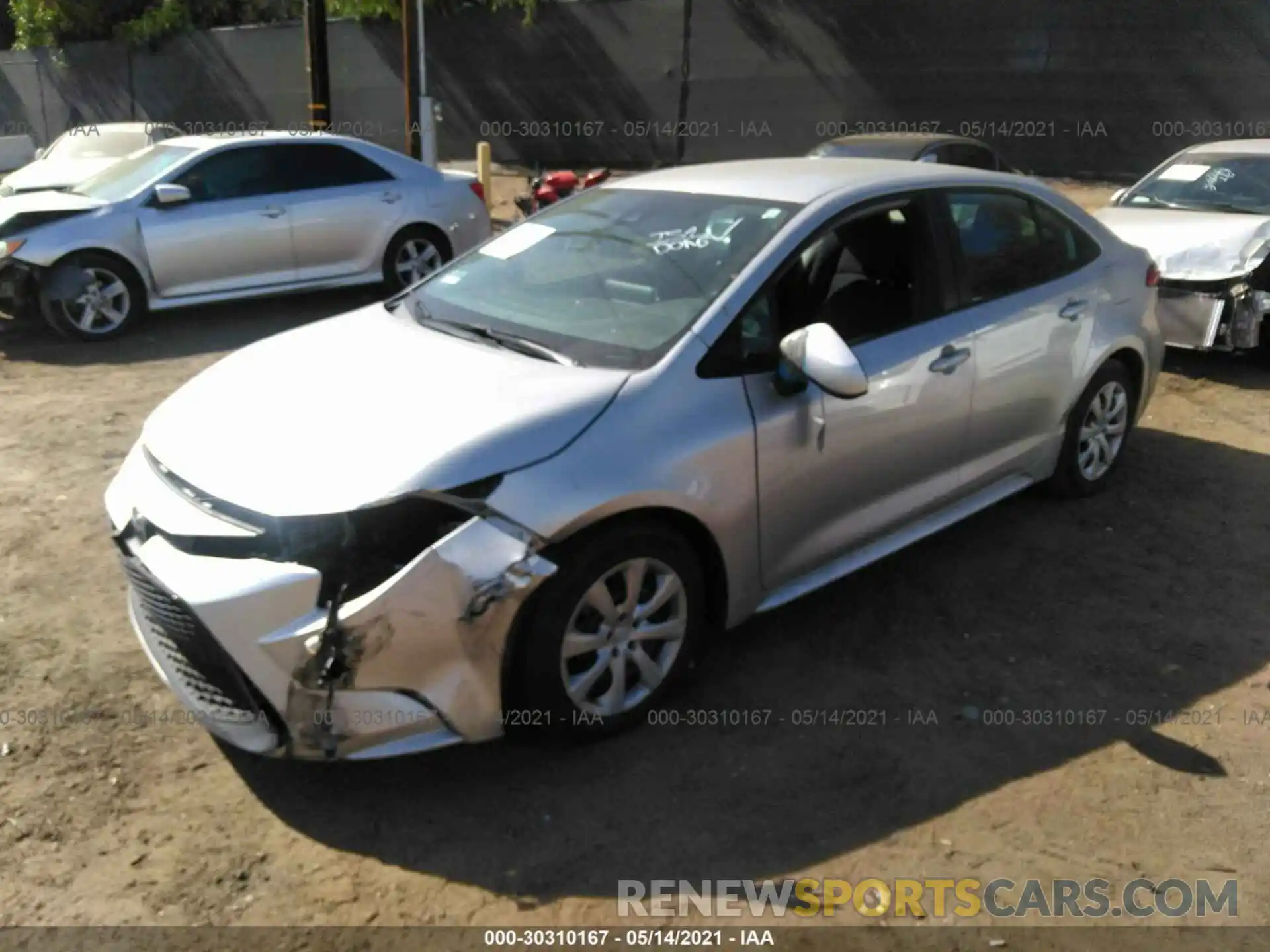 2 Photograph of a damaged car 5YFEPRAE4LP005048 TOYOTA COROLLA 2020