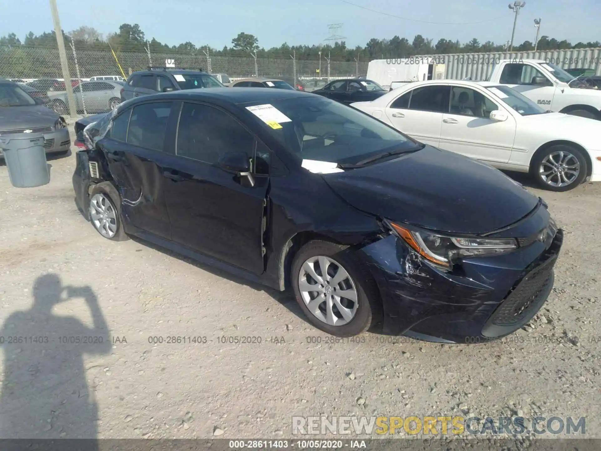 1 Photograph of a damaged car 5YFEPRAE4LP007334 TOYOTA COROLLA 2020