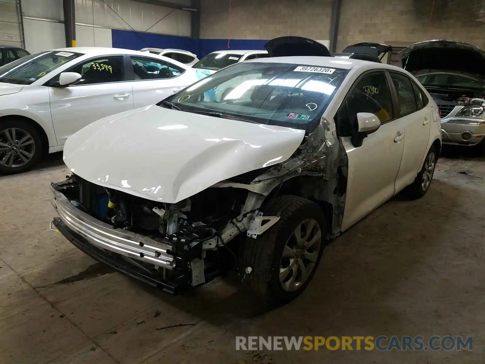 2 Photograph of a damaged car 5YFEPRAE4LP010265 TOYOTA COROLLA 2020