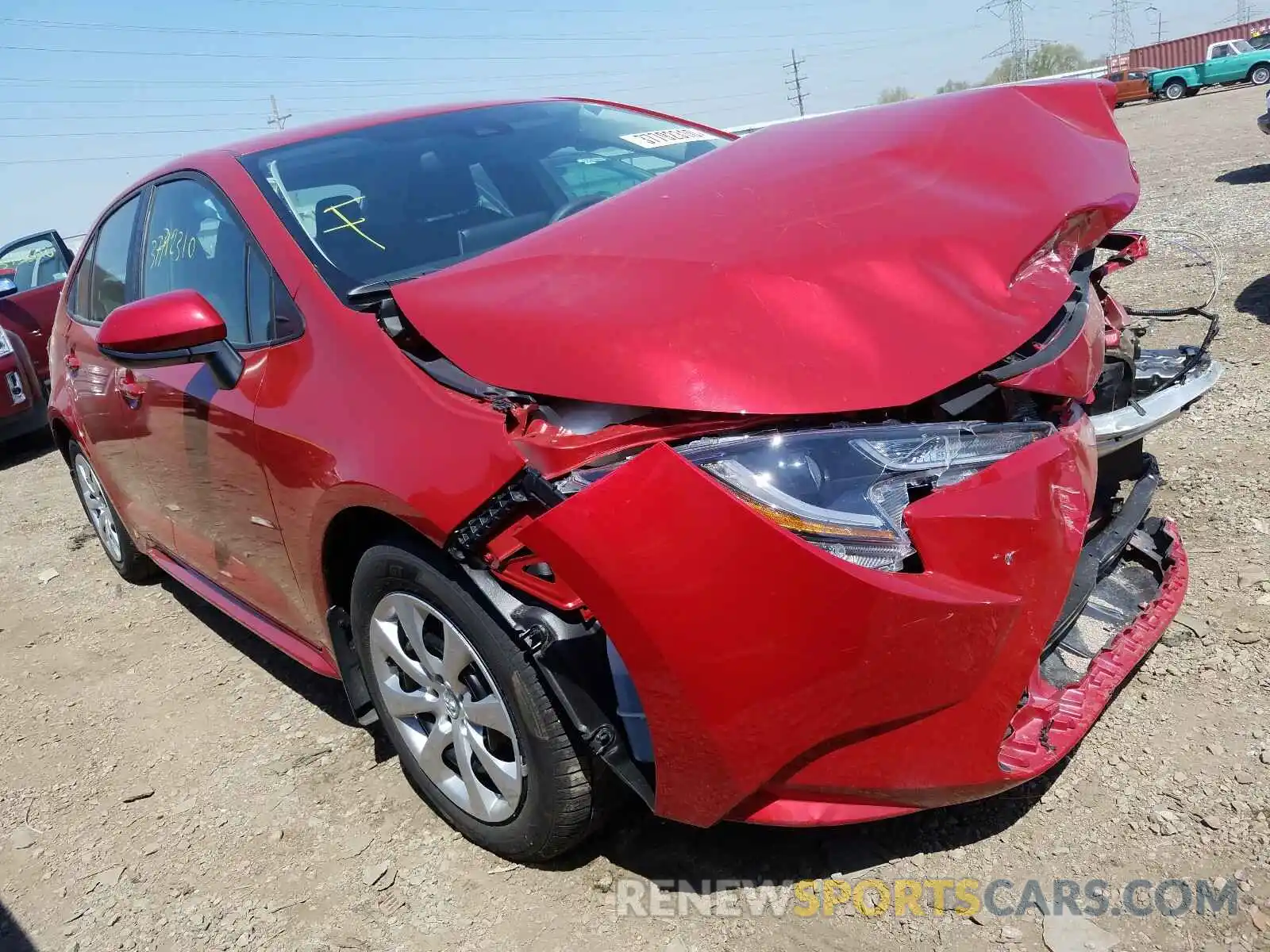 1 Photograph of a damaged car 5YFEPRAE4LP011304 TOYOTA COROLLA 2020