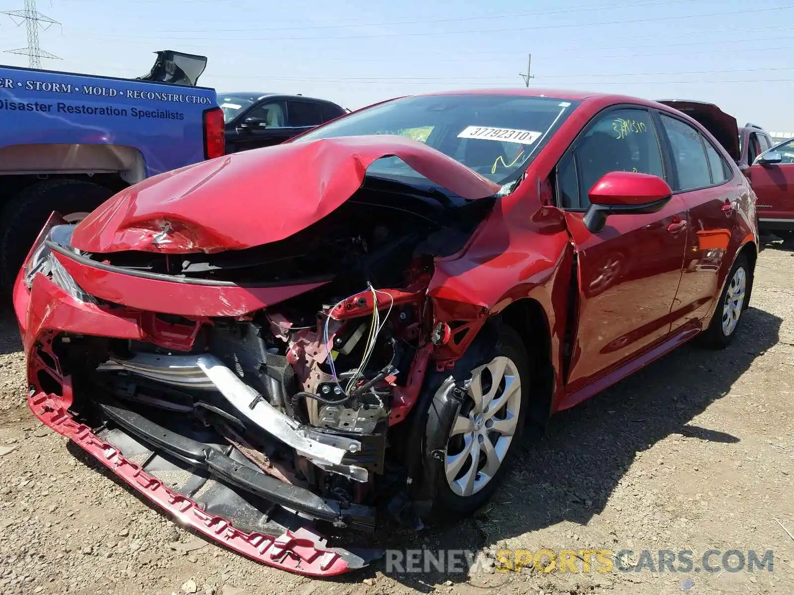 2 Photograph of a damaged car 5YFEPRAE4LP011304 TOYOTA COROLLA 2020