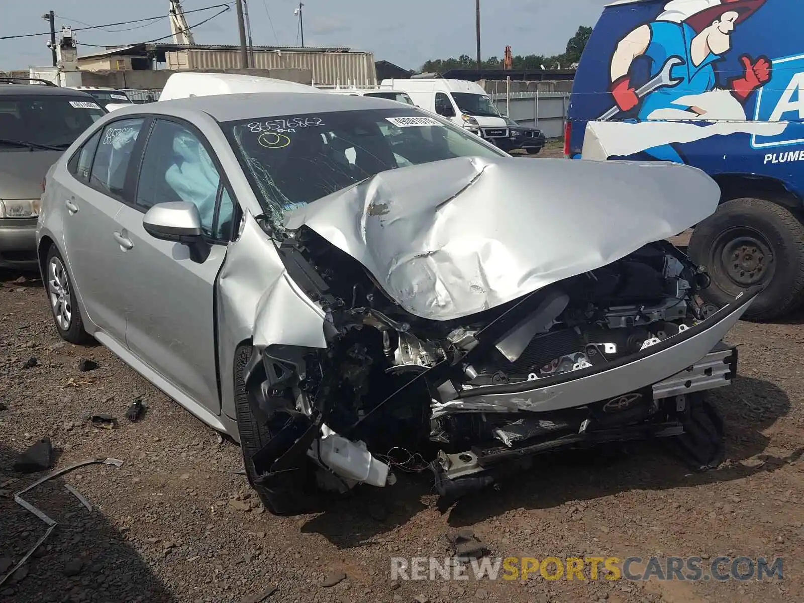 1 Photograph of a damaged car 5YFEPRAE4LP011870 TOYOTA COROLLA 2020