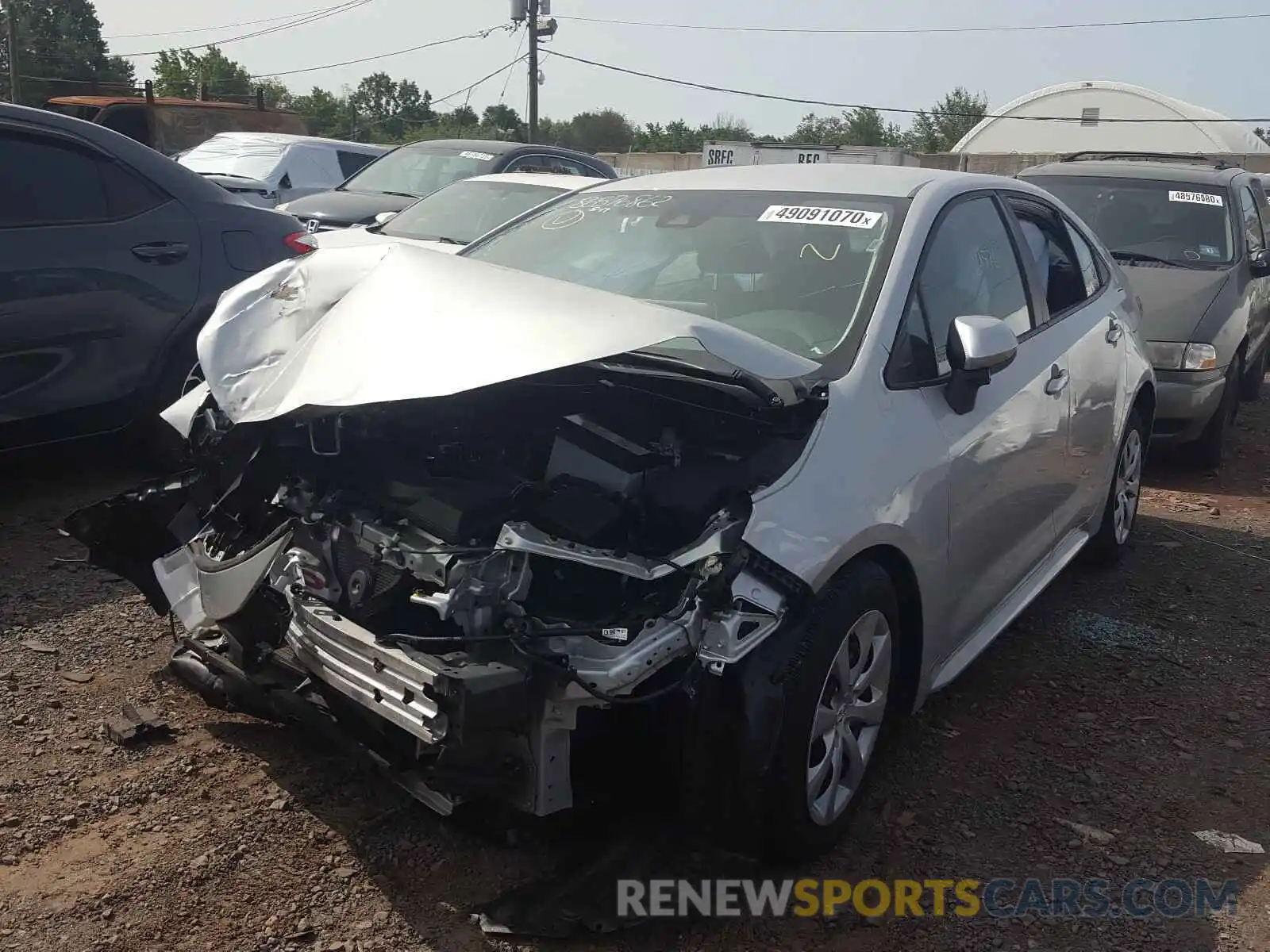 2 Photograph of a damaged car 5YFEPRAE4LP011870 TOYOTA COROLLA 2020