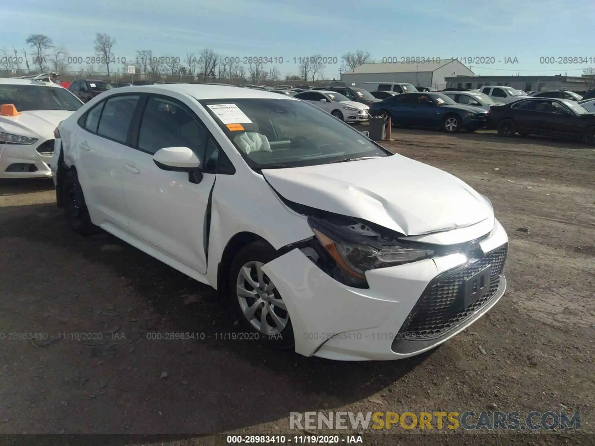 1 Photograph of a damaged car 5YFEPRAE4LP017488 TOYOTA COROLLA 2020