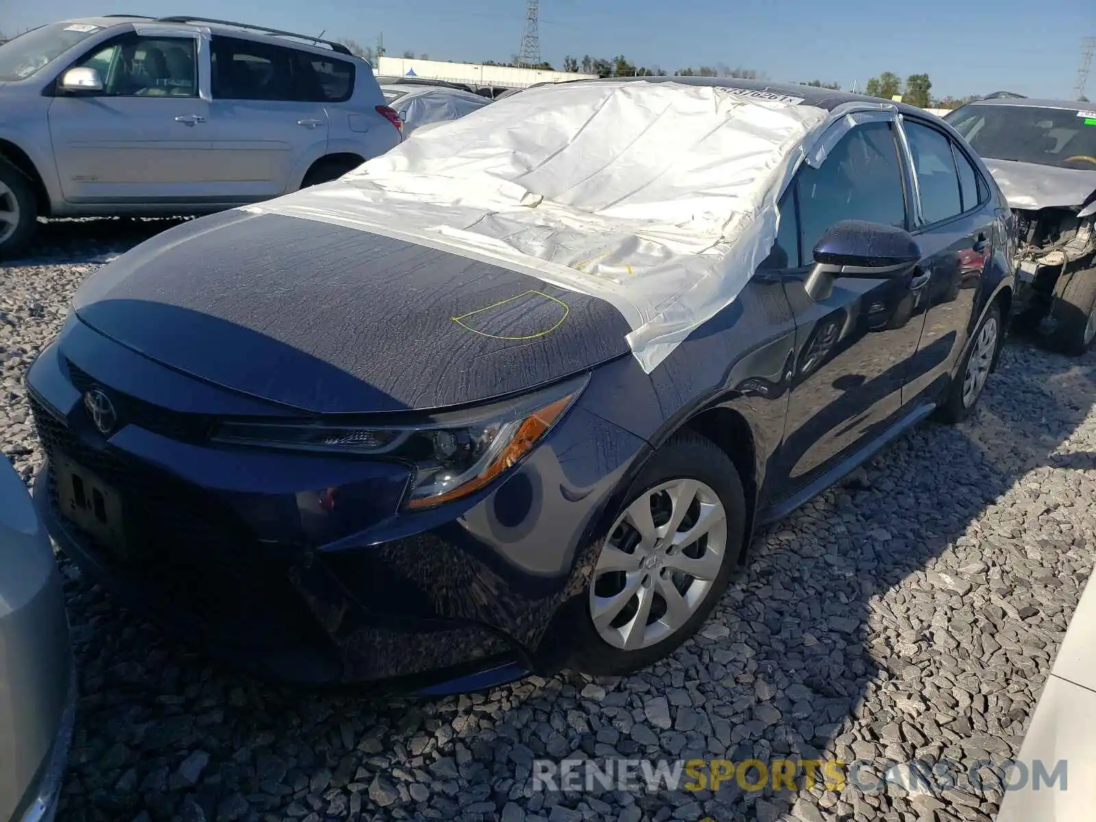 2 Photograph of a damaged car 5YFEPRAE4LP020133 TOYOTA COROLLA 2020