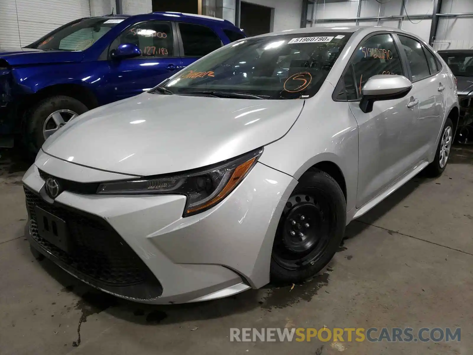 2 Photograph of a damaged car 5YFEPRAE4LP022349 TOYOTA COROLLA 2020