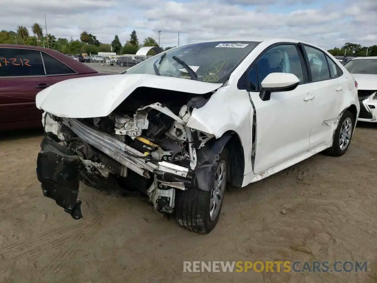 2 Photograph of a damaged car 5YFEPRAE4LP023517 TOYOTA COROLLA 2020