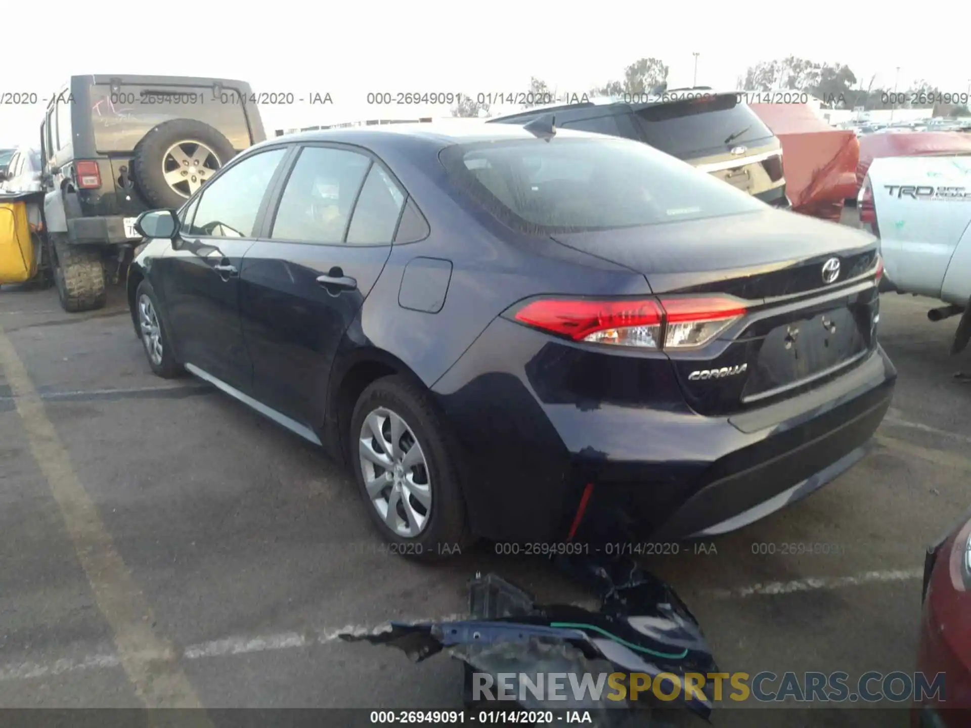 3 Photograph of a damaged car 5YFEPRAE4LP027406 TOYOTA COROLLA 2020