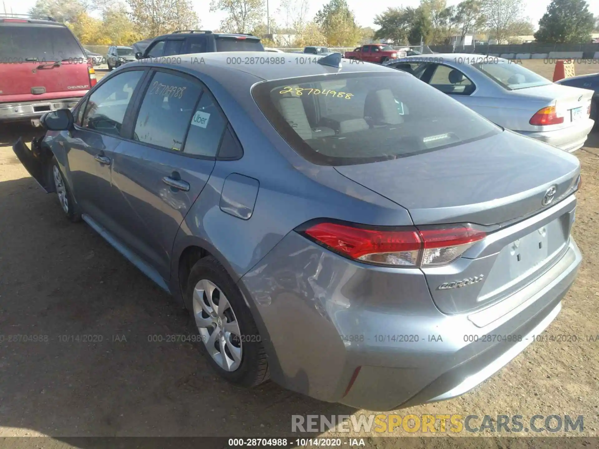 3 Photograph of a damaged car 5YFEPRAE4LP038180 TOYOTA COROLLA 2020