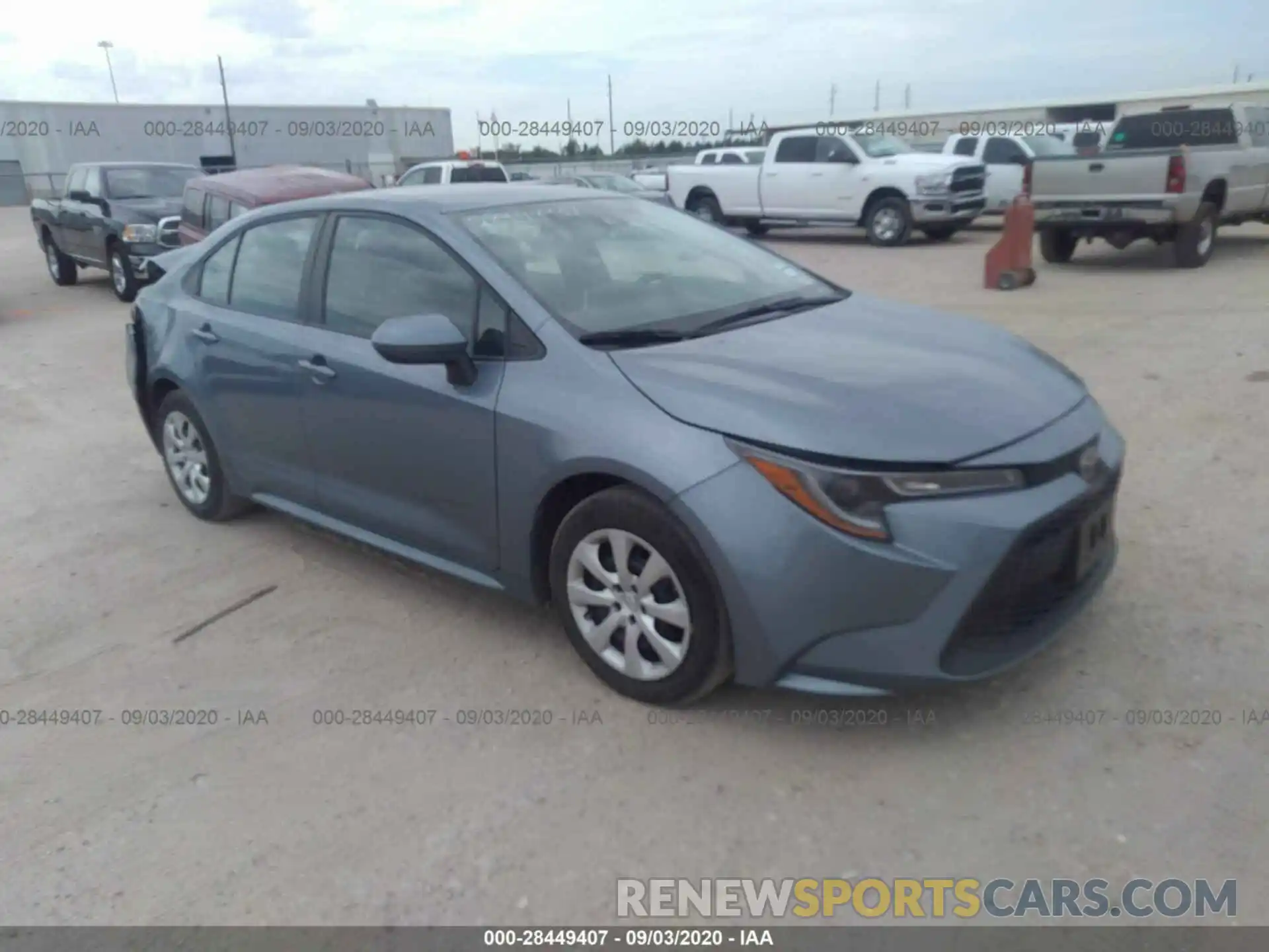 1 Photograph of a damaged car 5YFEPRAE4LP039622 TOYOTA COROLLA 2020