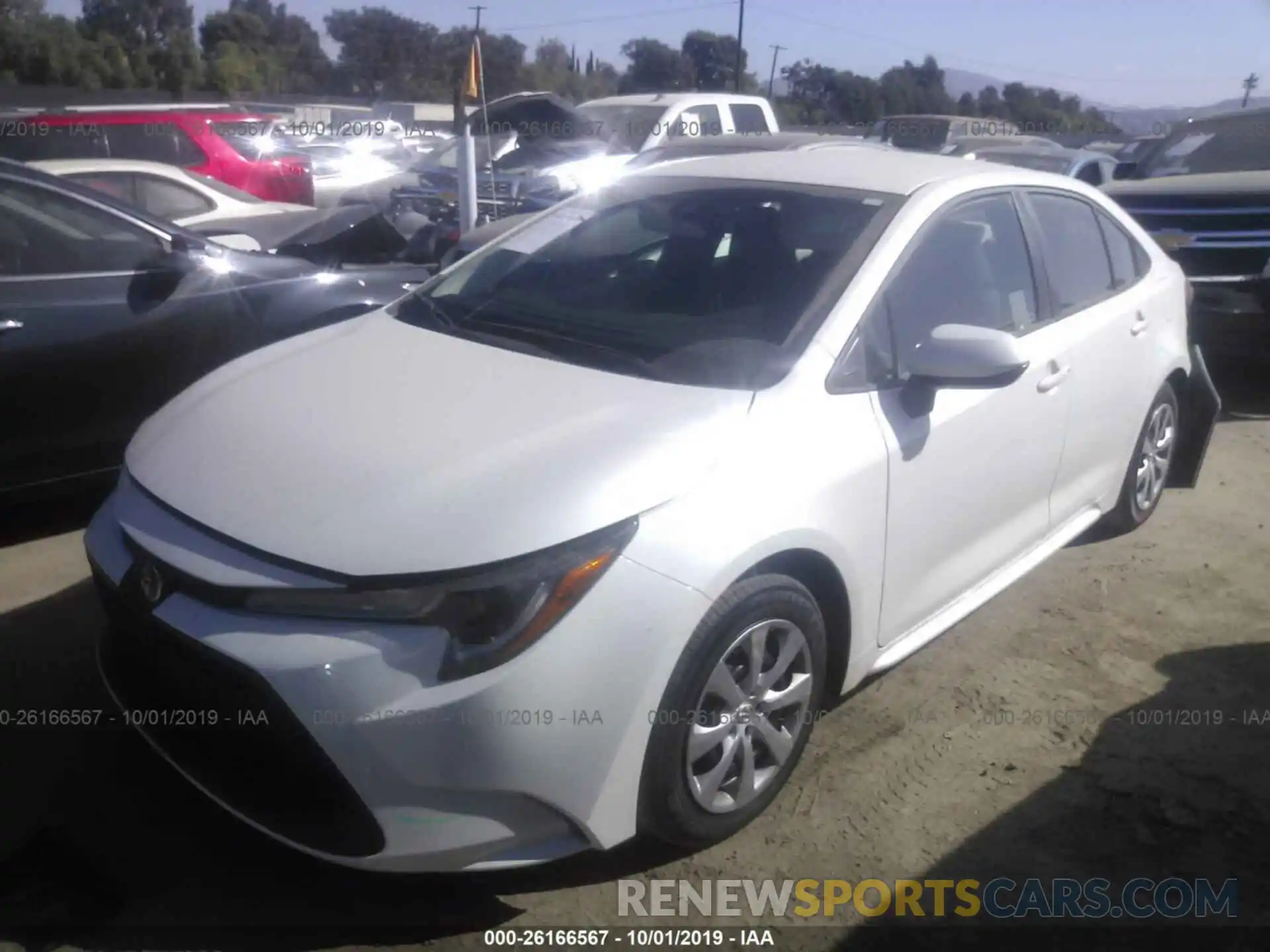 2 Photograph of a damaged car 5YFEPRAE4LP041614 TOYOTA COROLLA 2020