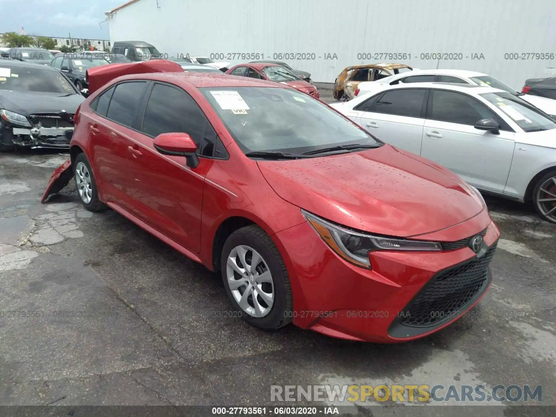 1 Photograph of a damaged car 5YFEPRAE4LP042262 TOYOTA COROLLA 2020