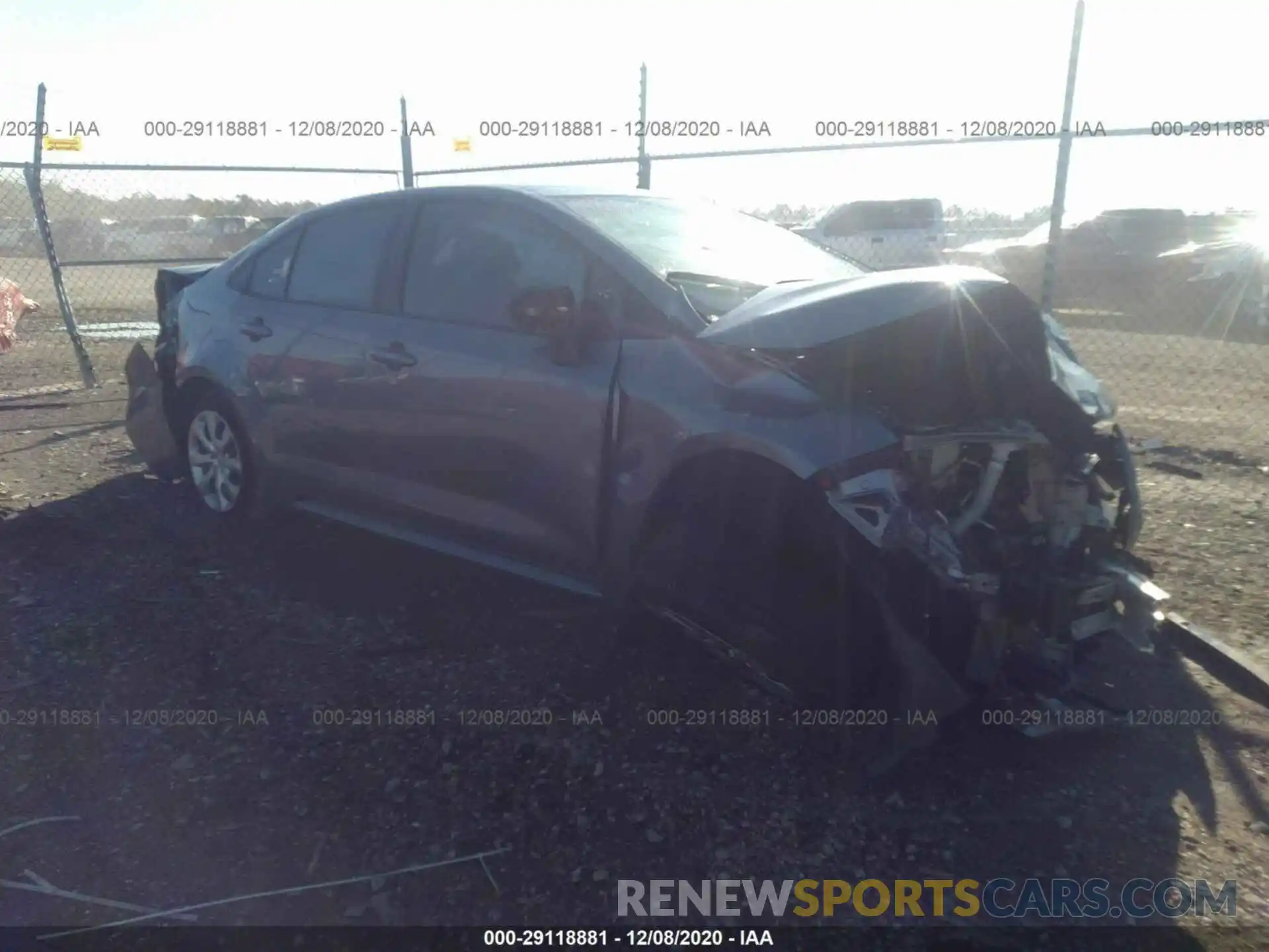 1 Photograph of a damaged car 5YFEPRAE4LP045050 TOYOTA COROLLA 2020