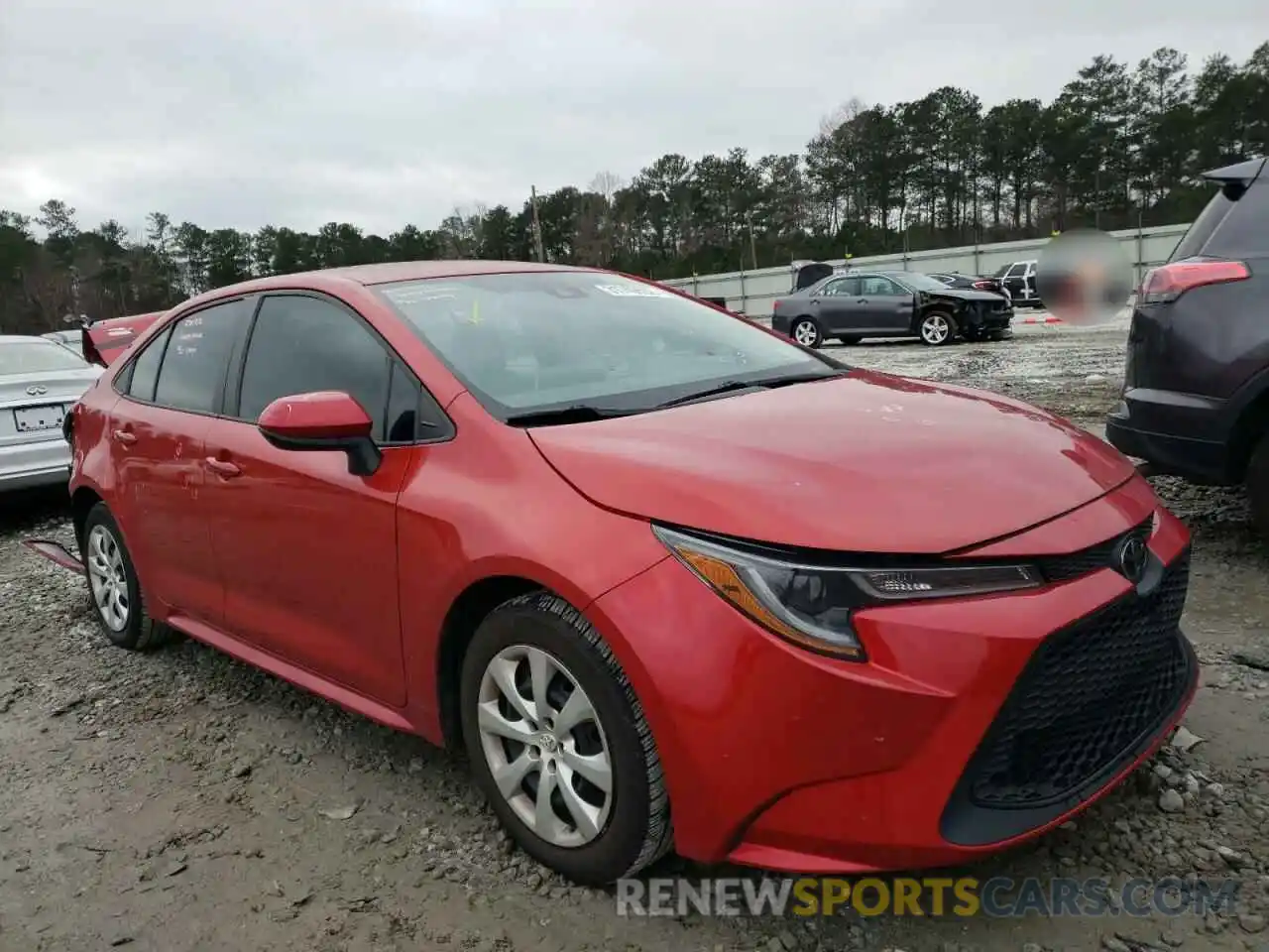 1 Photograph of a damaged car 5YFEPRAE4LP046215 TOYOTA COROLLA 2020