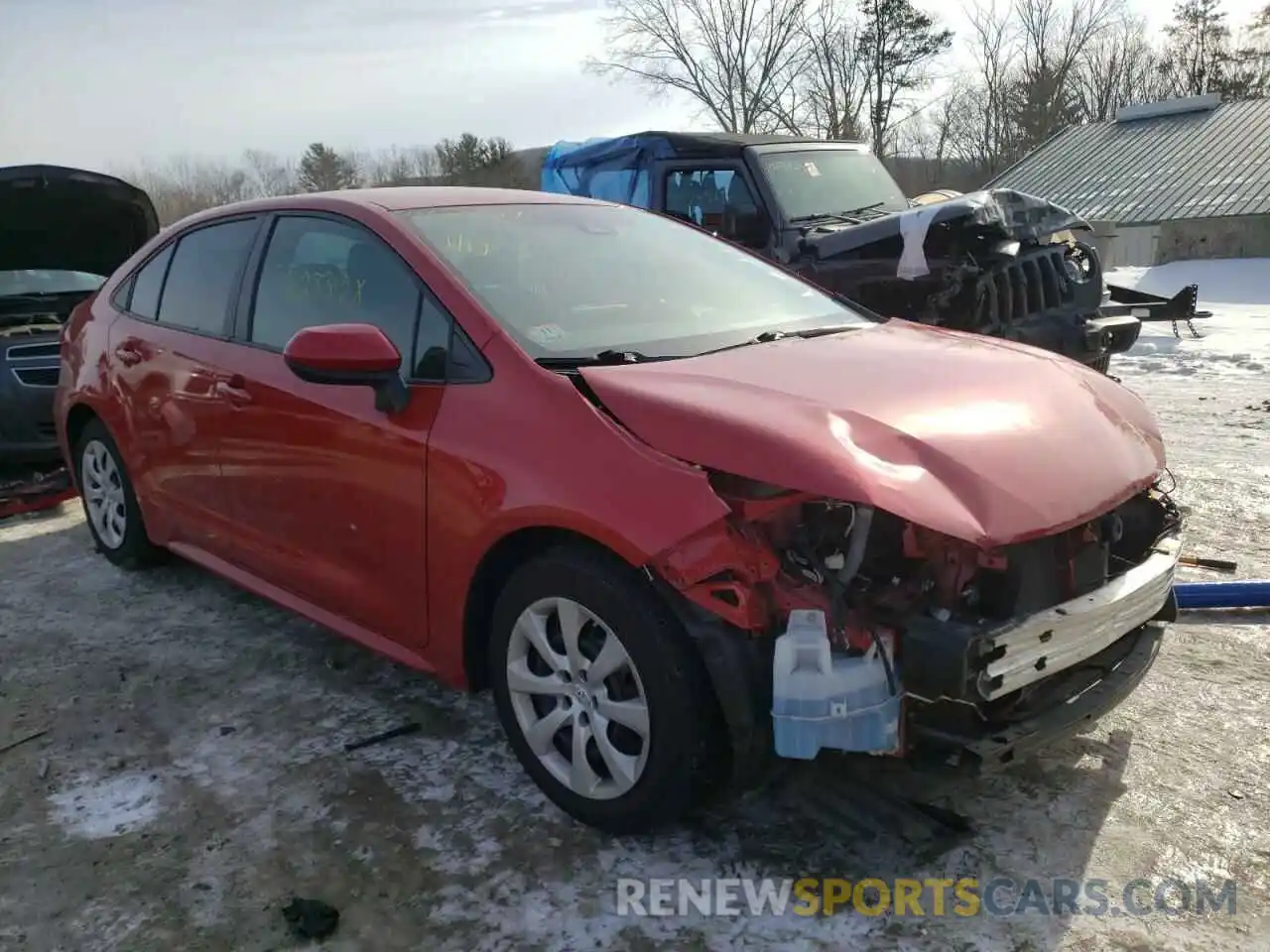 1 Photograph of a damaged car 5YFEPRAE4LP047624 TOYOTA COROLLA 2020