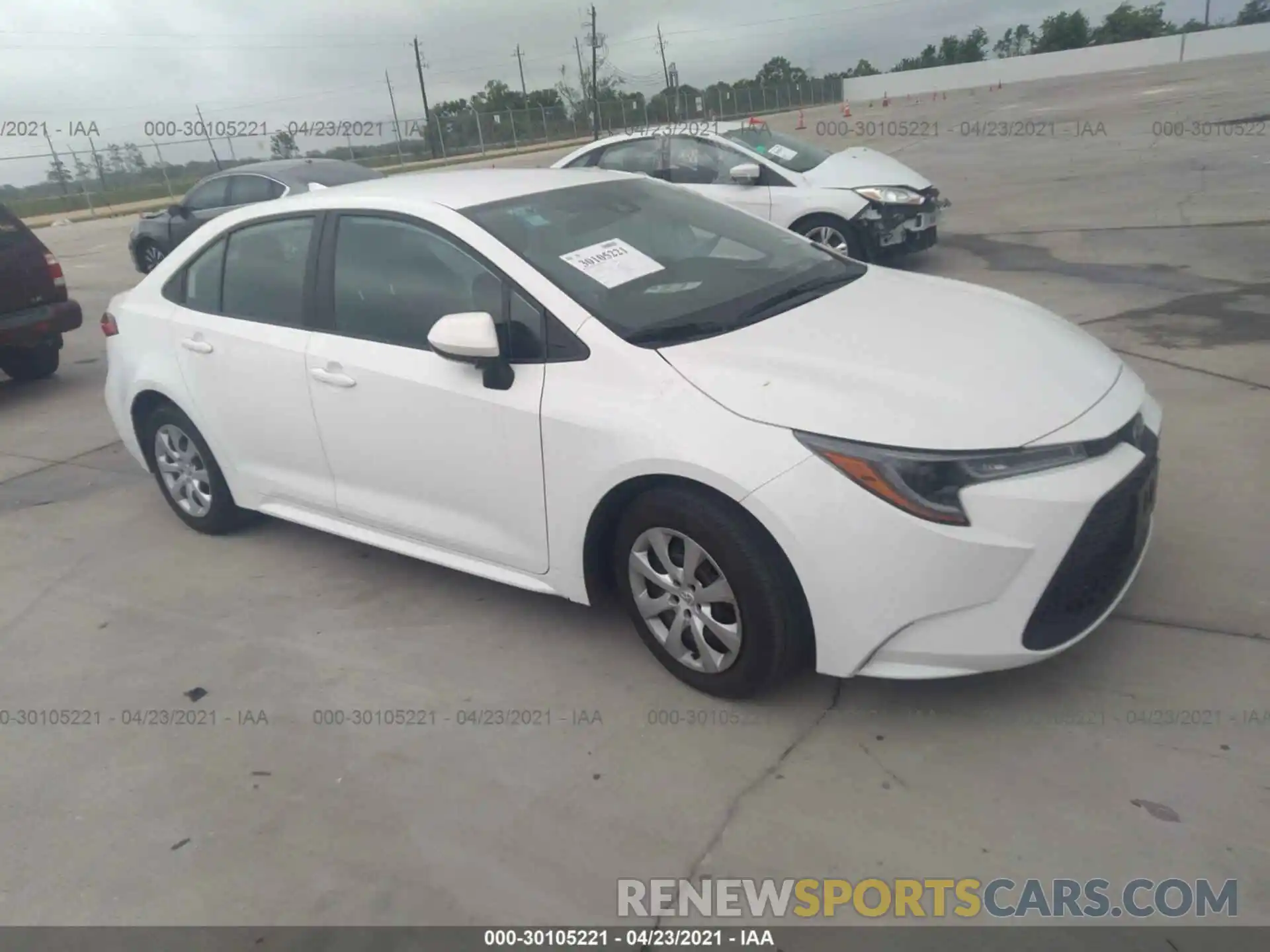 1 Photograph of a damaged car 5YFEPRAE4LP048076 TOYOTA COROLLA 2020