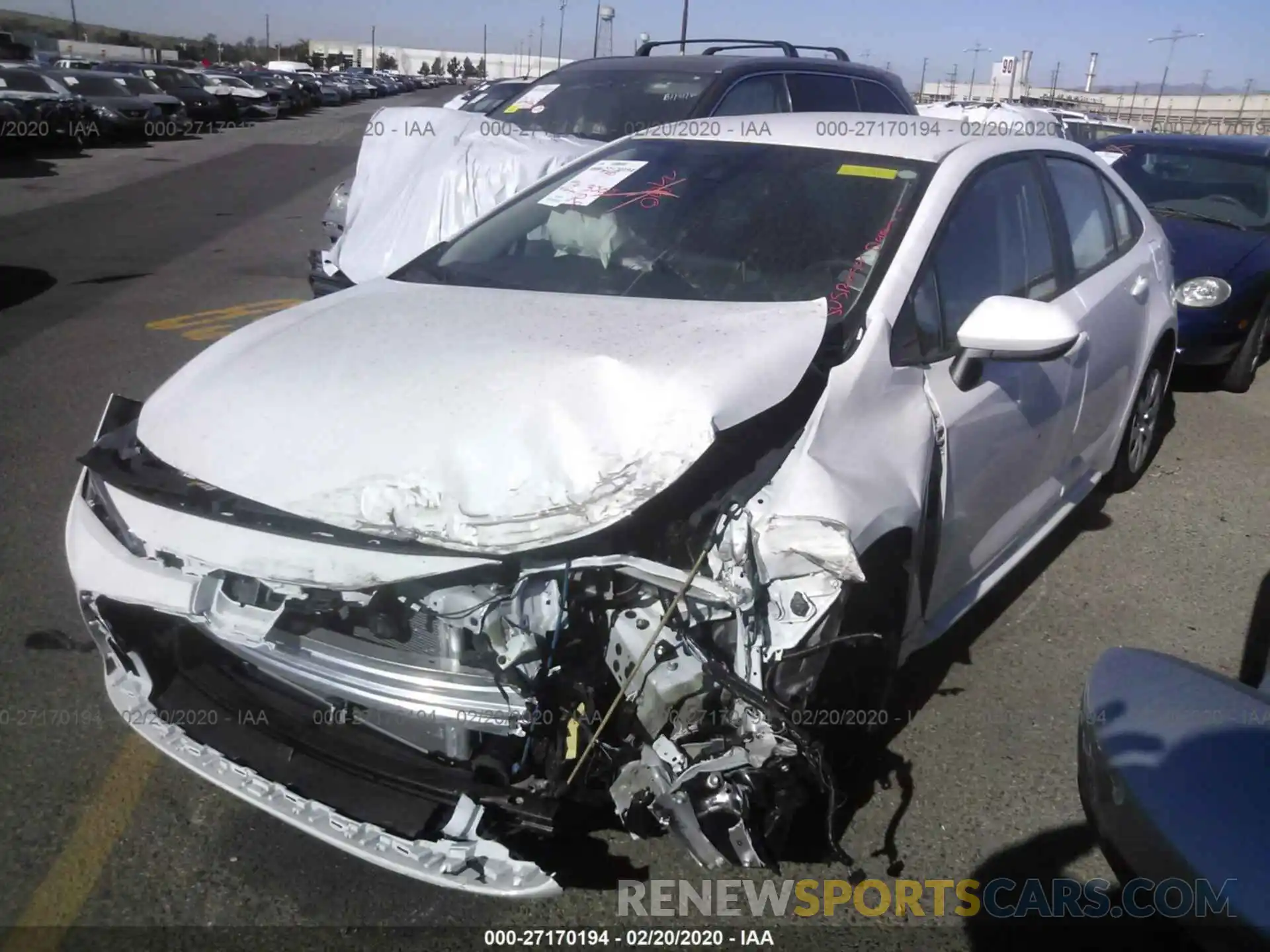 2 Photograph of a damaged car 5YFEPRAE4LP049096 TOYOTA COROLLA 2020