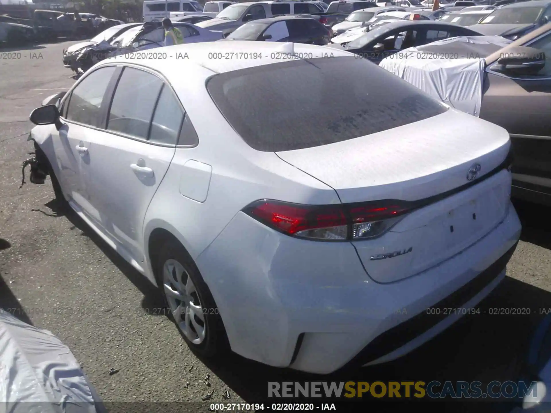 3 Photograph of a damaged car 5YFEPRAE4LP049096 TOYOTA COROLLA 2020