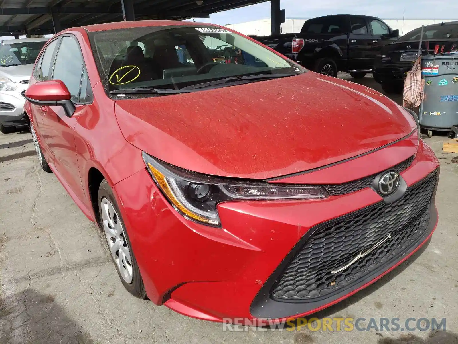 1 Photograph of a damaged car 5YFEPRAE4LP056369 TOYOTA COROLLA 2020