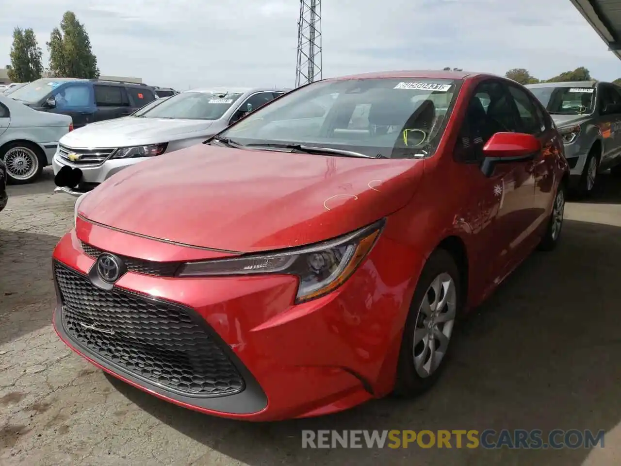 2 Photograph of a damaged car 5YFEPRAE4LP056369 TOYOTA COROLLA 2020