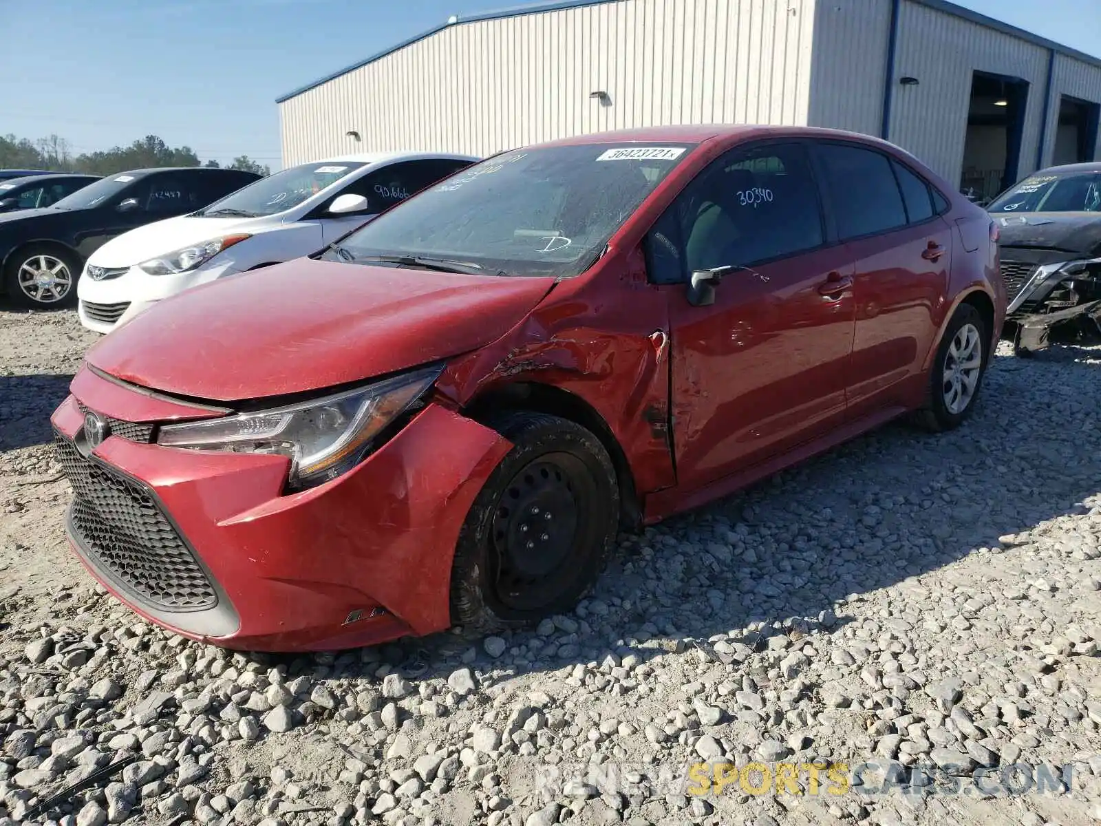 2 Photograph of a damaged car 5YFEPRAE4LP057828 TOYOTA COROLLA 2020