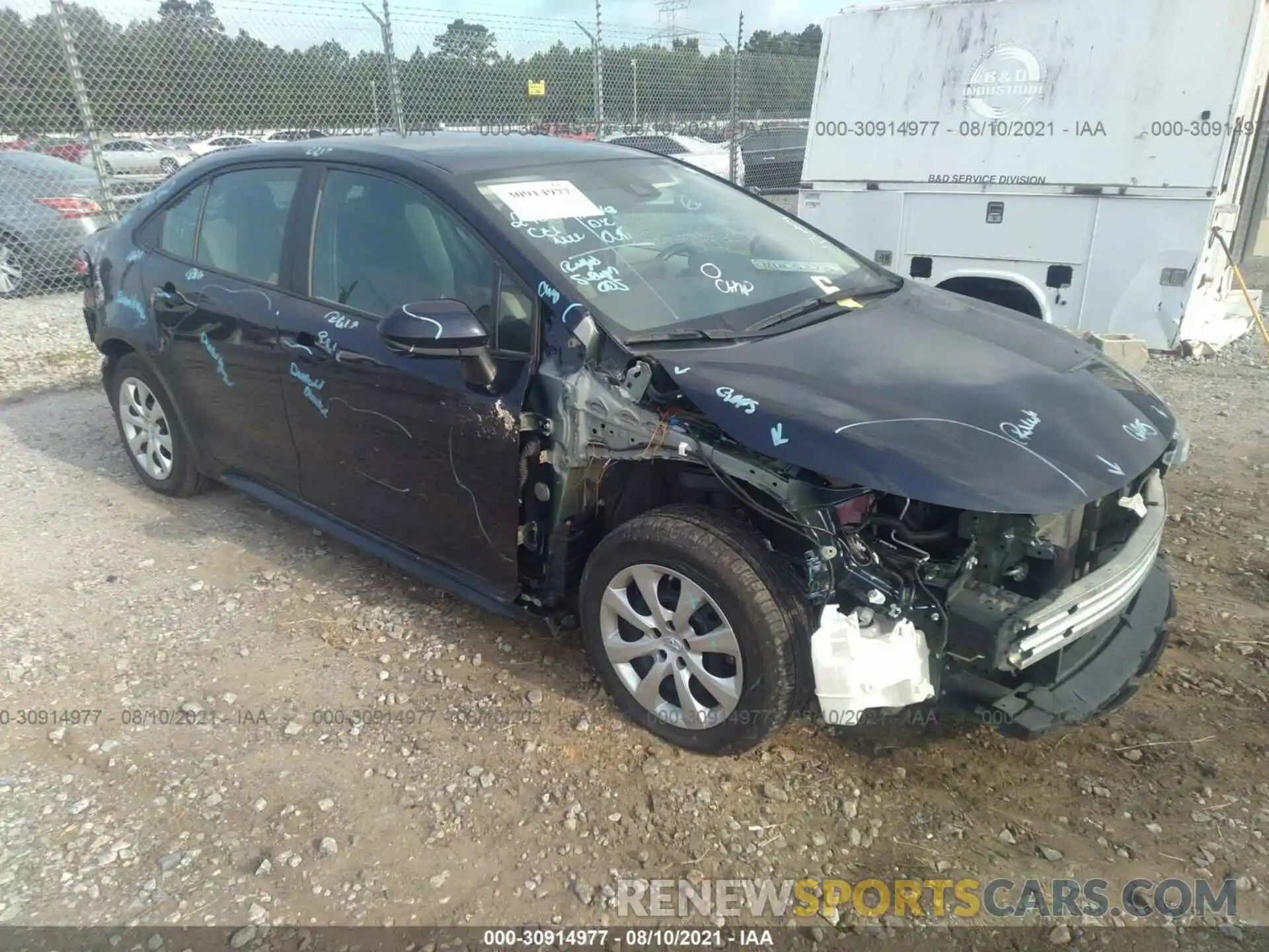 1 Photograph of a damaged car 5YFEPRAE4LP061121 TOYOTA COROLLA 2020