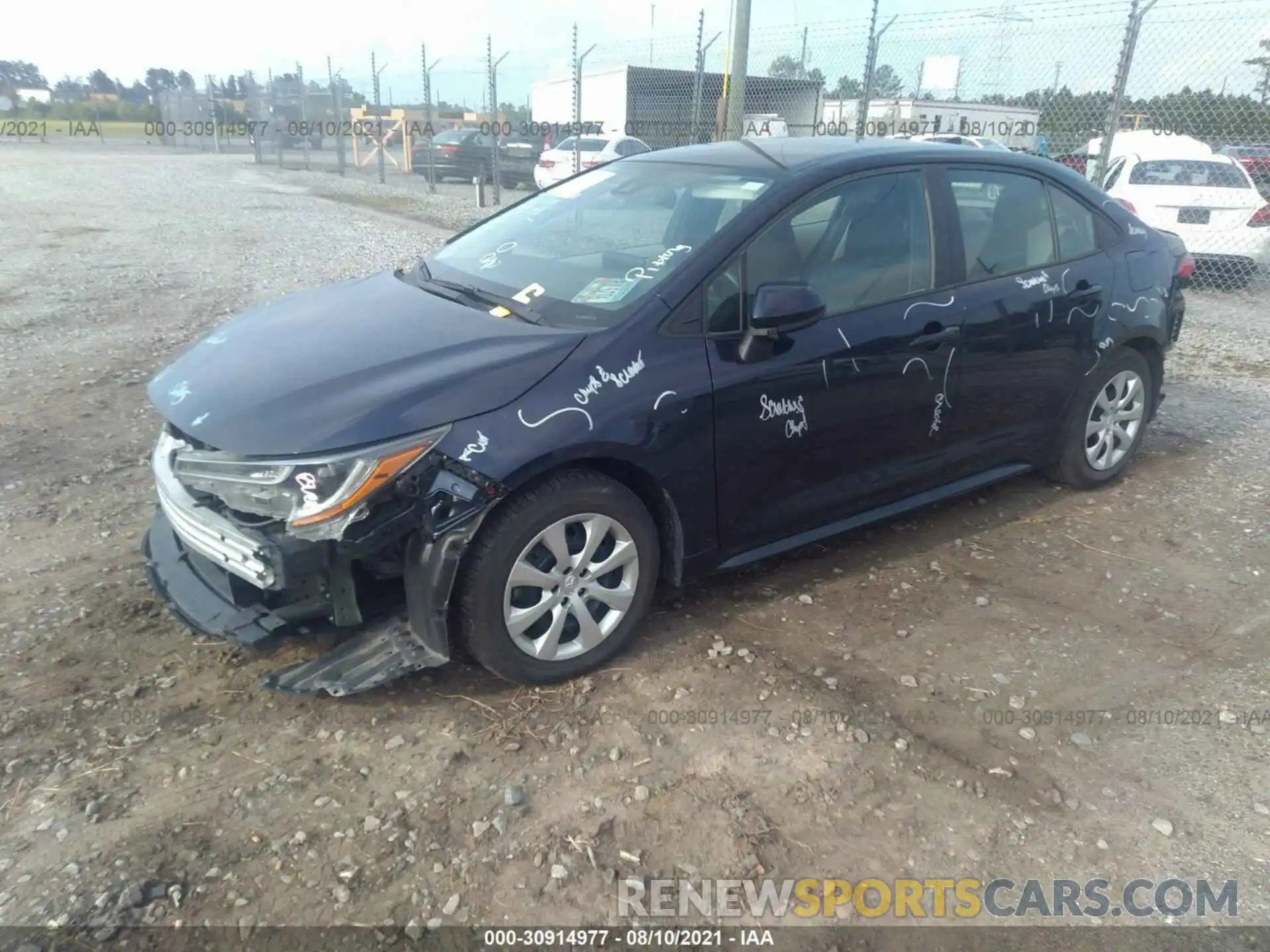 2 Photograph of a damaged car 5YFEPRAE4LP061121 TOYOTA COROLLA 2020