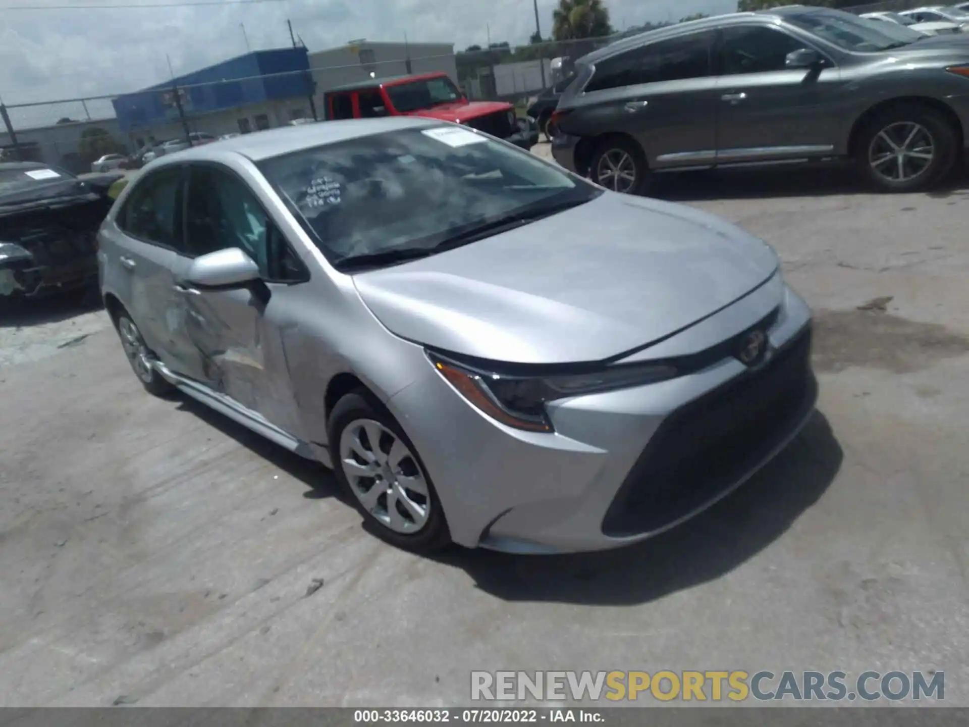 1 Photograph of a damaged car 5YFEPRAE4LP062592 TOYOTA COROLLA 2020