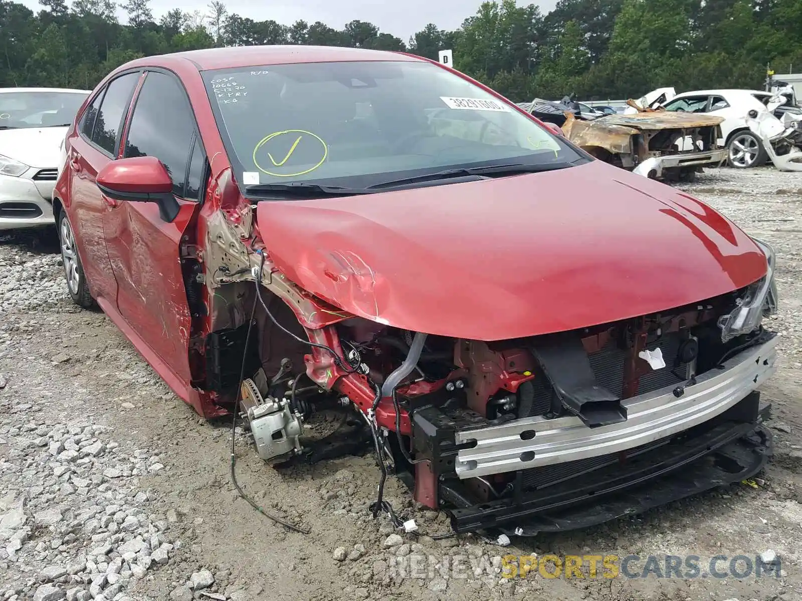 1 Photograph of a damaged car 5YFEPRAE4LP062995 TOYOTA COROLLA 2020