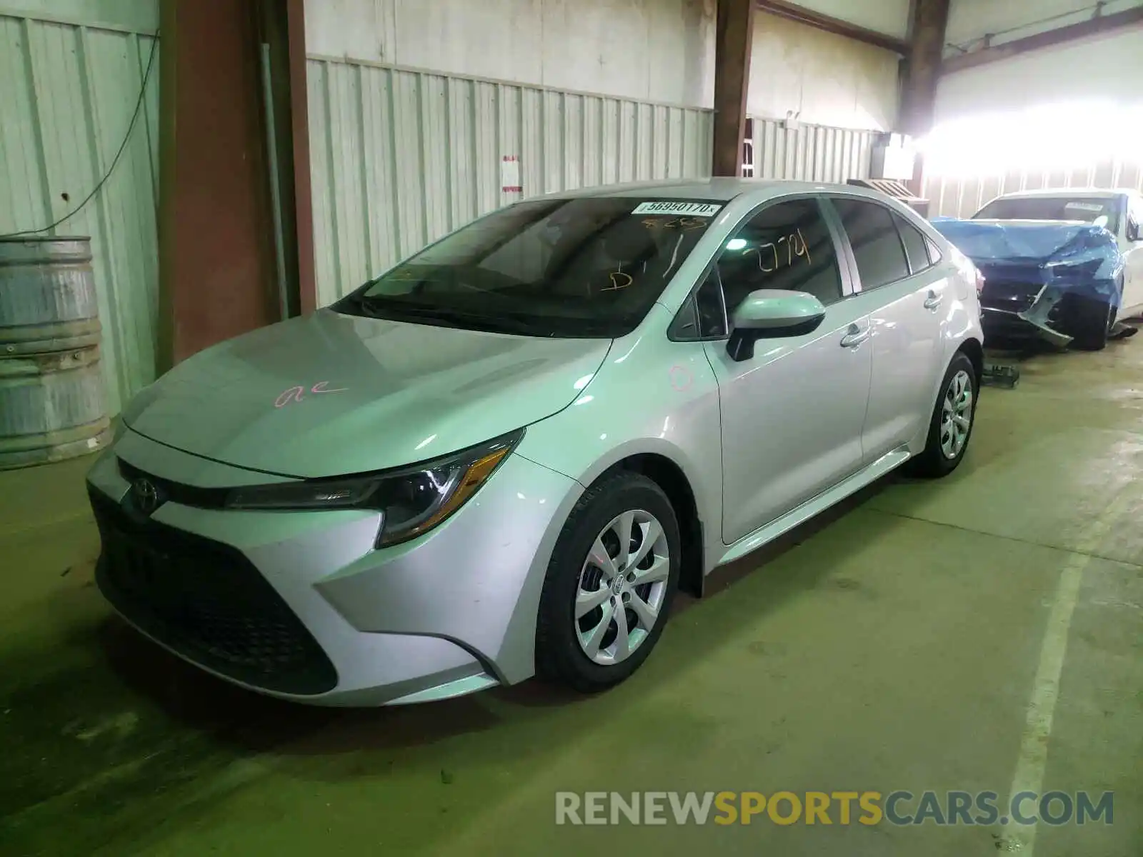 2 Photograph of a damaged car 5YFEPRAE4LP068263 TOYOTA COROLLA 2020