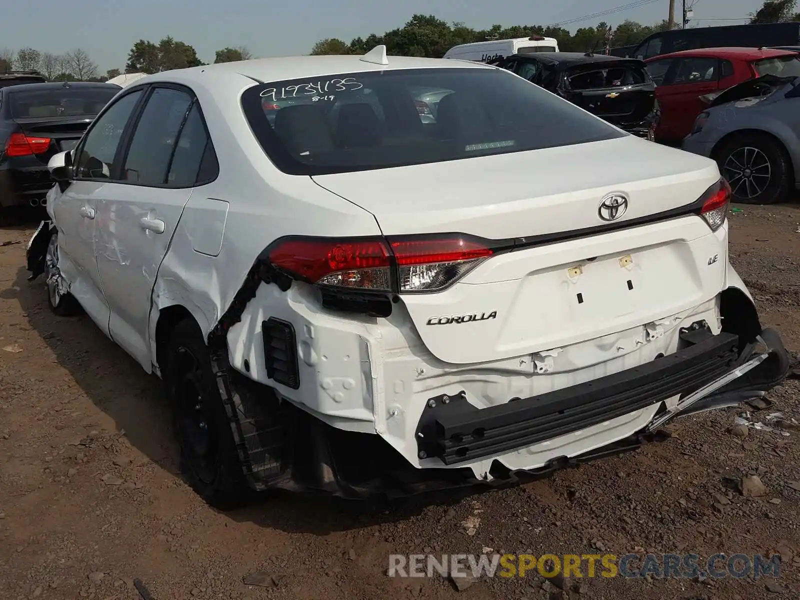 3 Photograph of a damaged car 5YFEPRAE4LP069624 TOYOTA COROLLA 2020