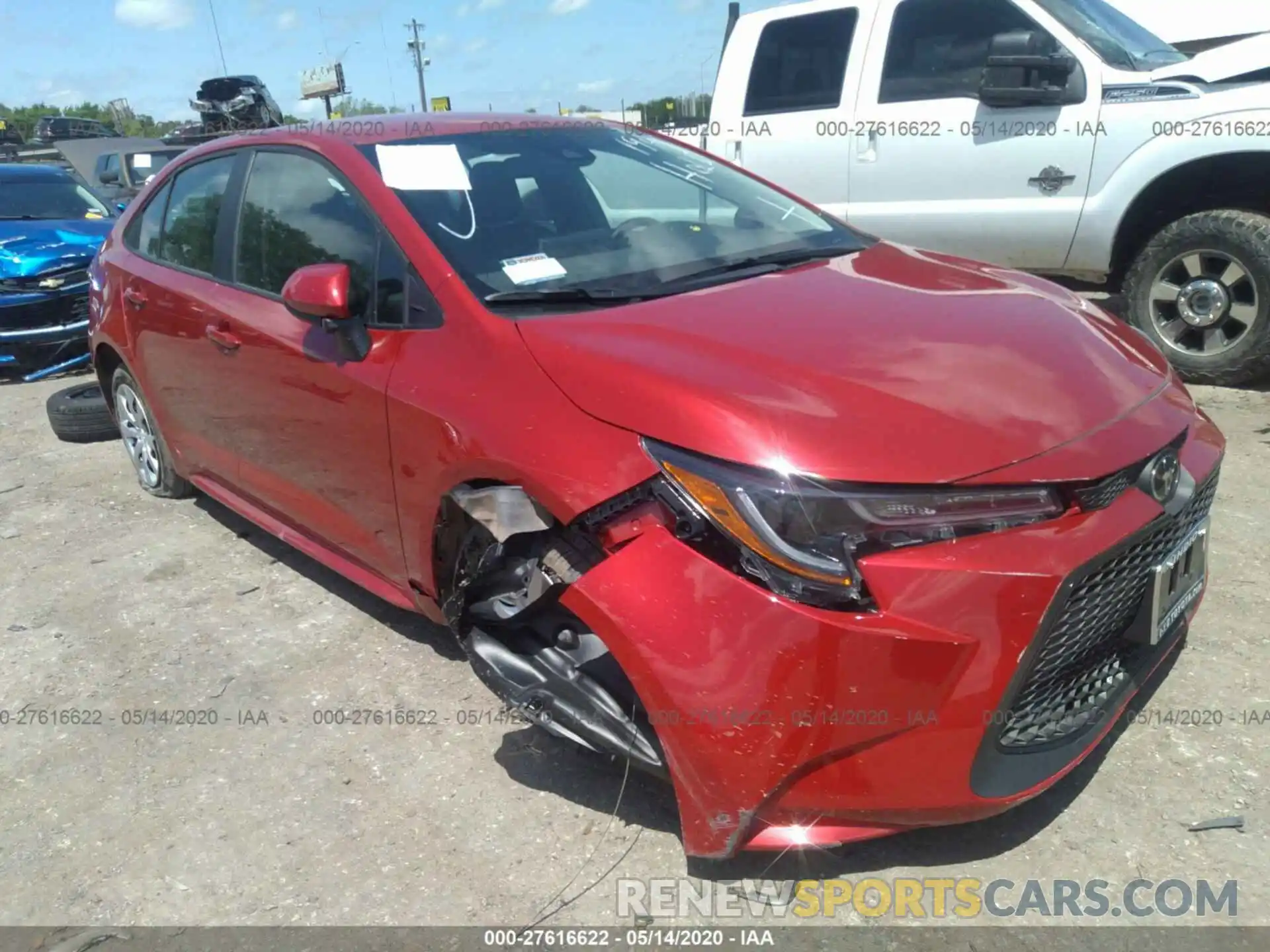 1 Photograph of a damaged car 5YFEPRAE4LP071941 TOYOTA COROLLA 2020