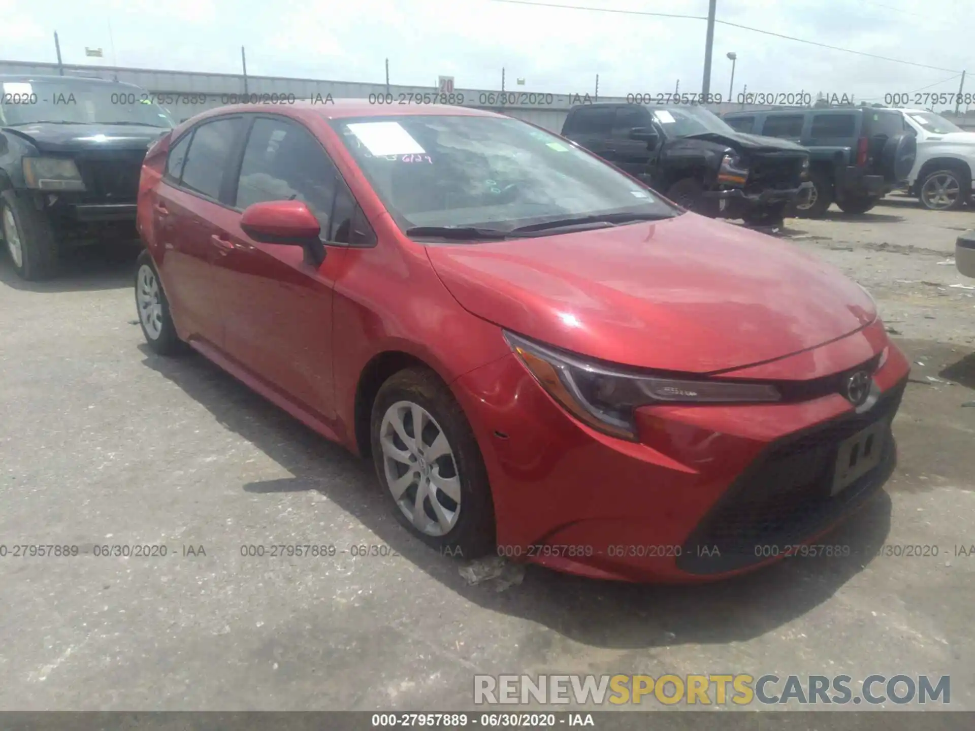 1 Photograph of a damaged car 5YFEPRAE4LP073219 TOYOTA COROLLA 2020