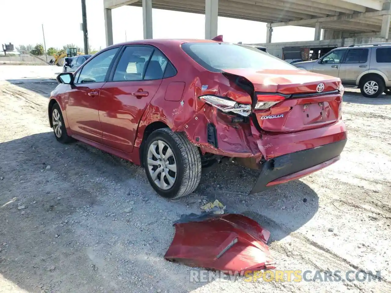 3 Photograph of a damaged car 5YFEPRAE4LP076265 TOYOTA COROLLA 2020