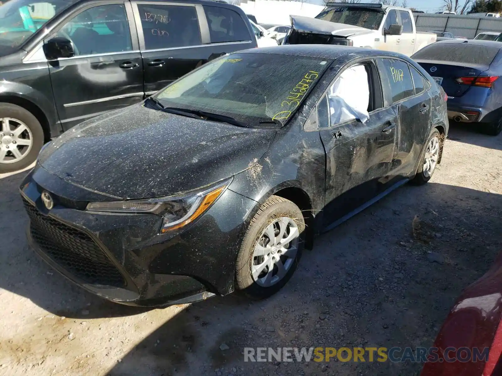 2 Photograph of a damaged car 5YFEPRAE4LP076959 TOYOTA COROLLA 2020