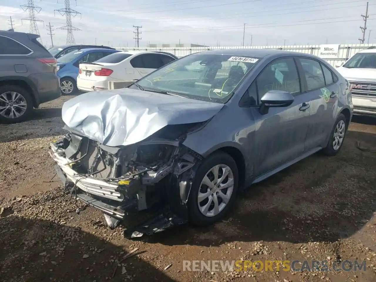 2 Photograph of a damaged car 5YFEPRAE4LP079831 TOYOTA COROLLA 2020