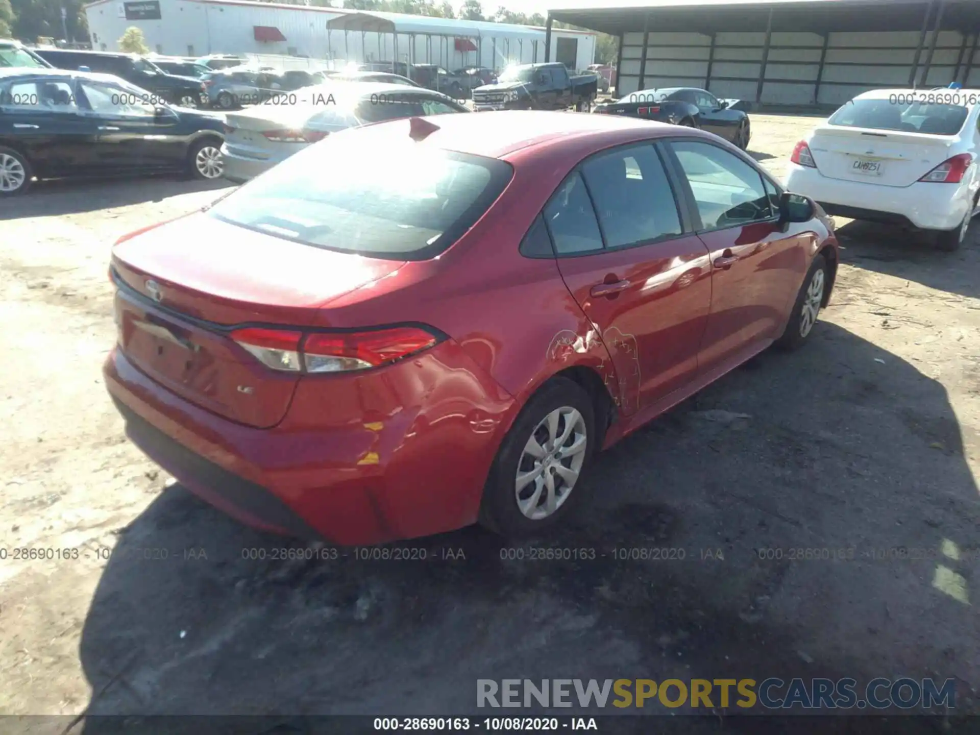 4 Photograph of a damaged car 5YFEPRAE4LP080977 TOYOTA COROLLA 2020