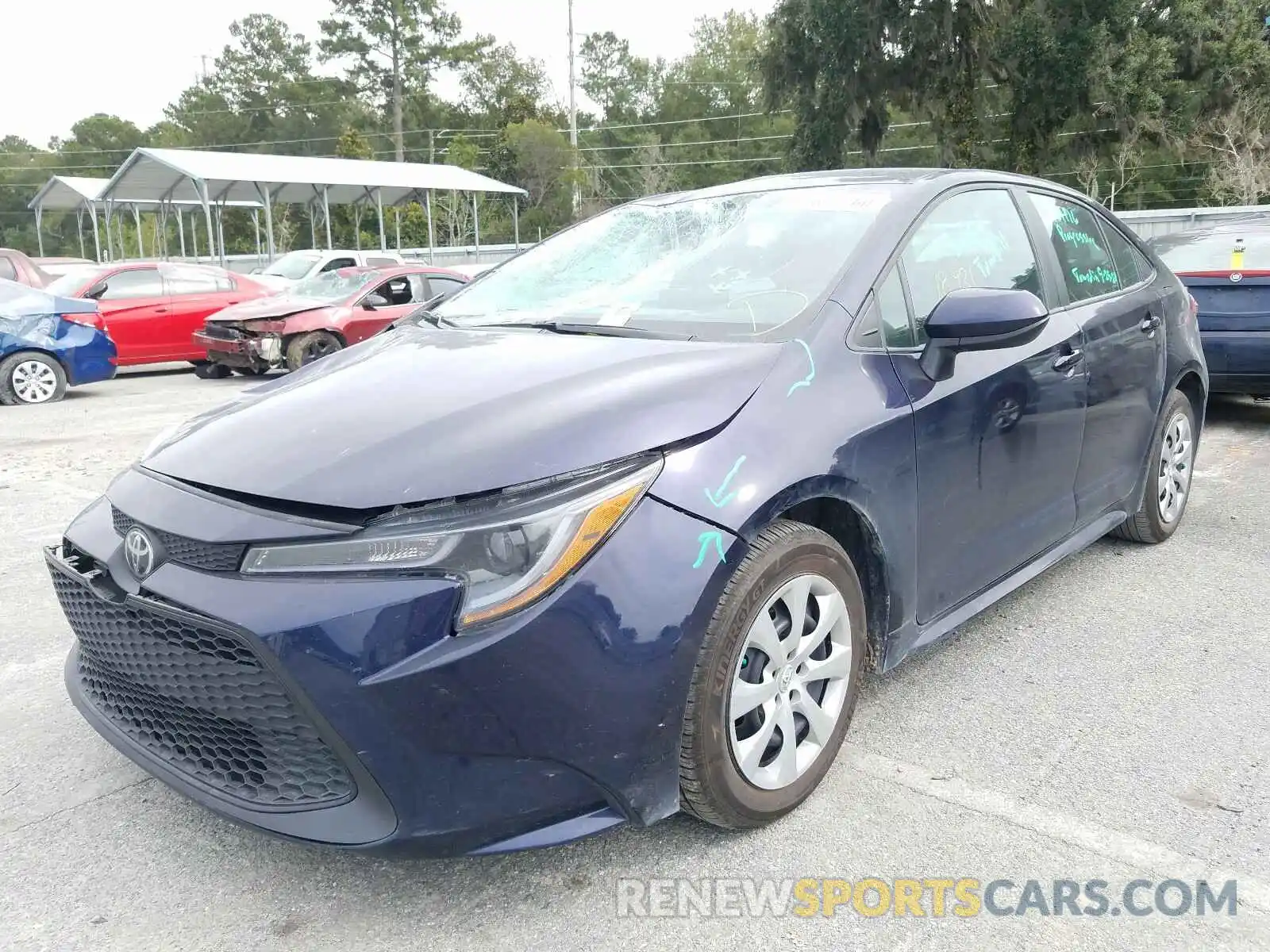 2 Photograph of a damaged car 5YFEPRAE4LP081661 TOYOTA COROLLA 2020