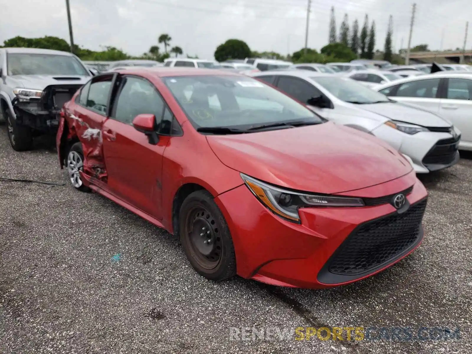 1 Photograph of a damaged car 5YFEPRAE4LP084477 TOYOTA COROLLA 2020