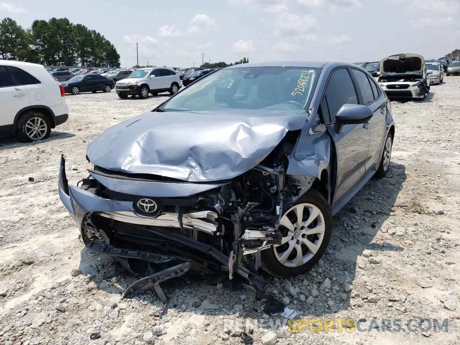 2 Photograph of a damaged car 5YFEPRAE4LP085564 TOYOTA COROLLA 2020