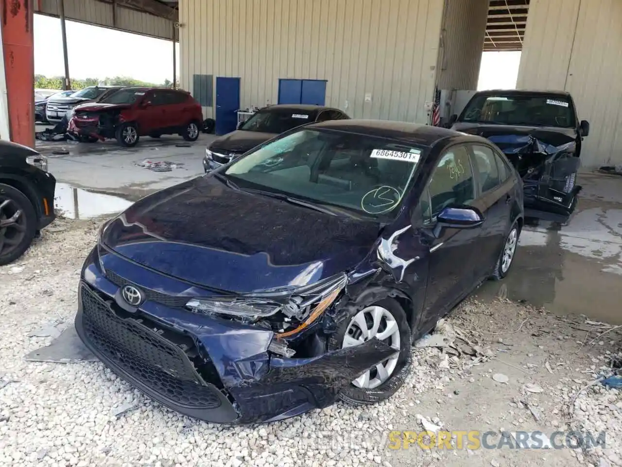 2 Photograph of a damaged car 5YFEPRAE4LP085581 TOYOTA COROLLA 2020