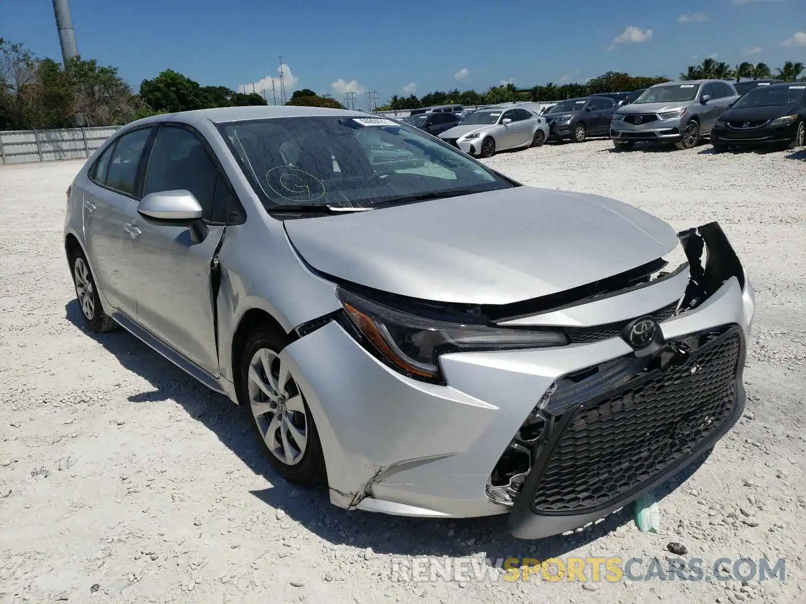 1 Photograph of a damaged car 5YFEPRAE4LP086195 TOYOTA COROLLA 2020