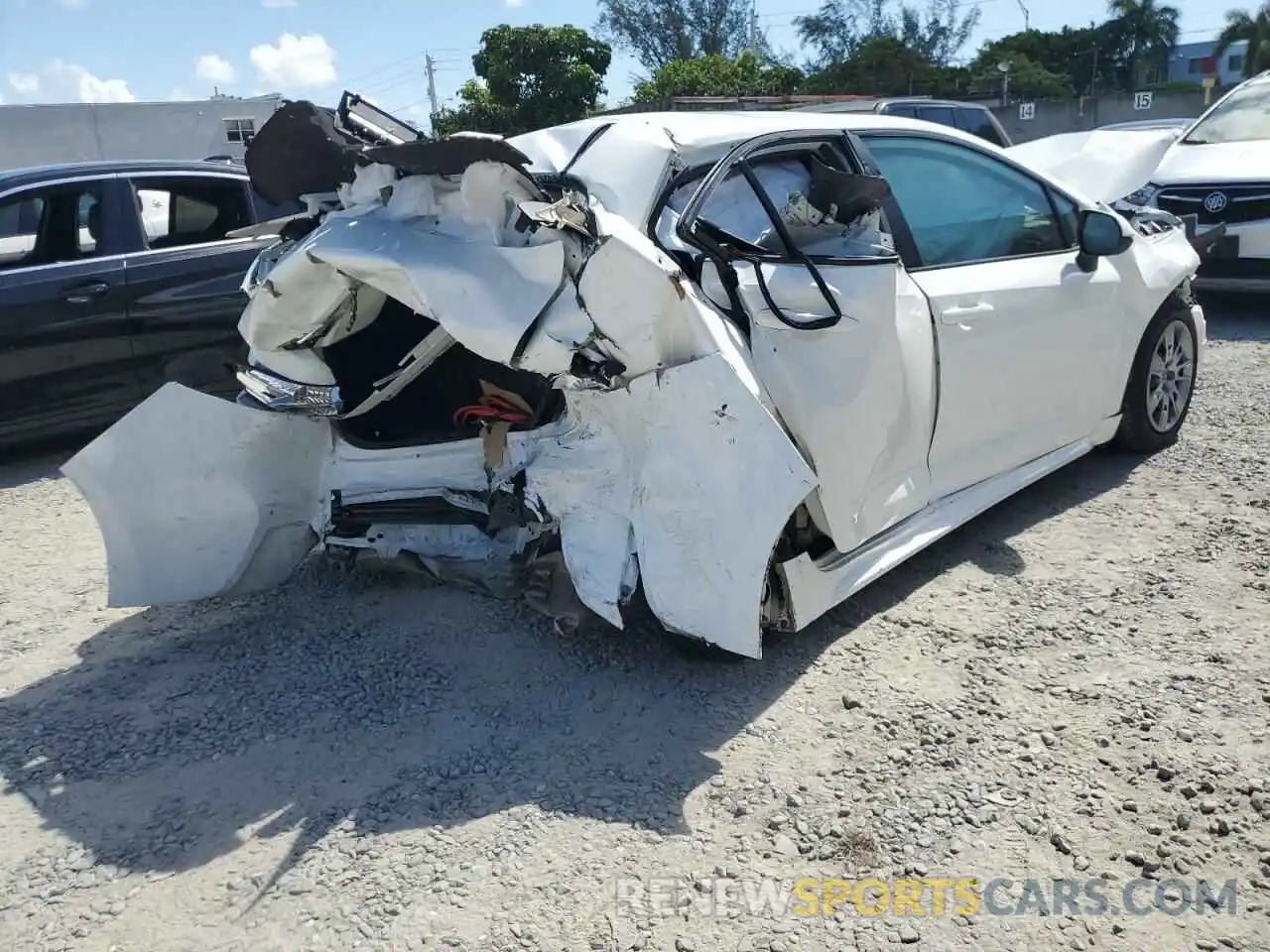 4 Photograph of a damaged car 5YFEPRAE4LP087363 TOYOTA COROLLA 2020